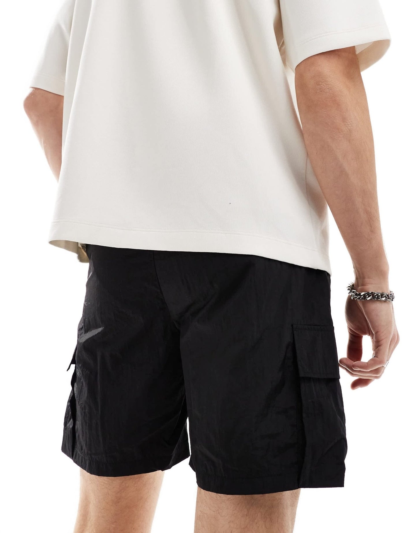 ONLY & SONS pull on technical cargo short in black - ASOS Sample Sale EU Store