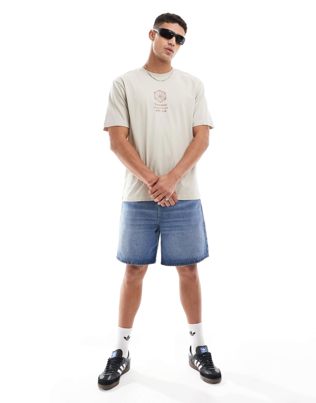 ONLY & SONS relaxed fit t-shirt with Japan print in beige - ASOS Sample Sale EU Store