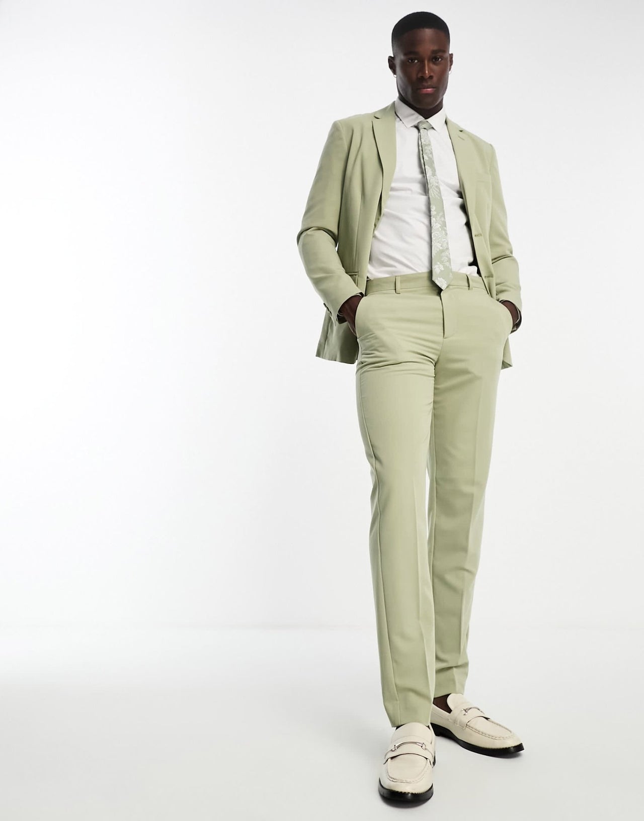 Only & Sons slim fit suit trousers in dusty olive - ASOS Sample Sale EU Store
