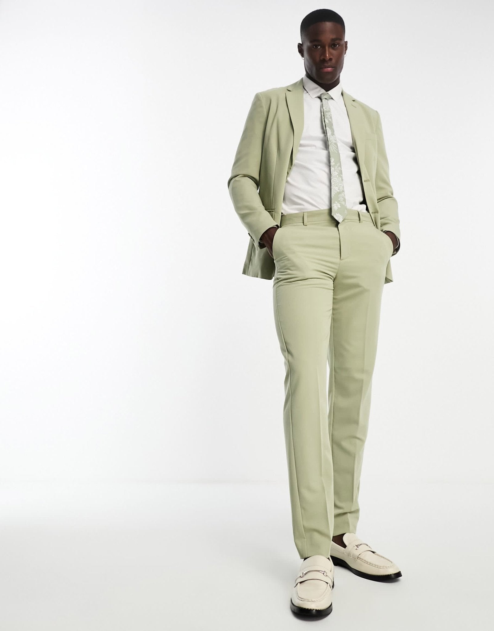 Only & Sons slim fit suit trousers in dusty olive - ASOS Sample Sale EU Store