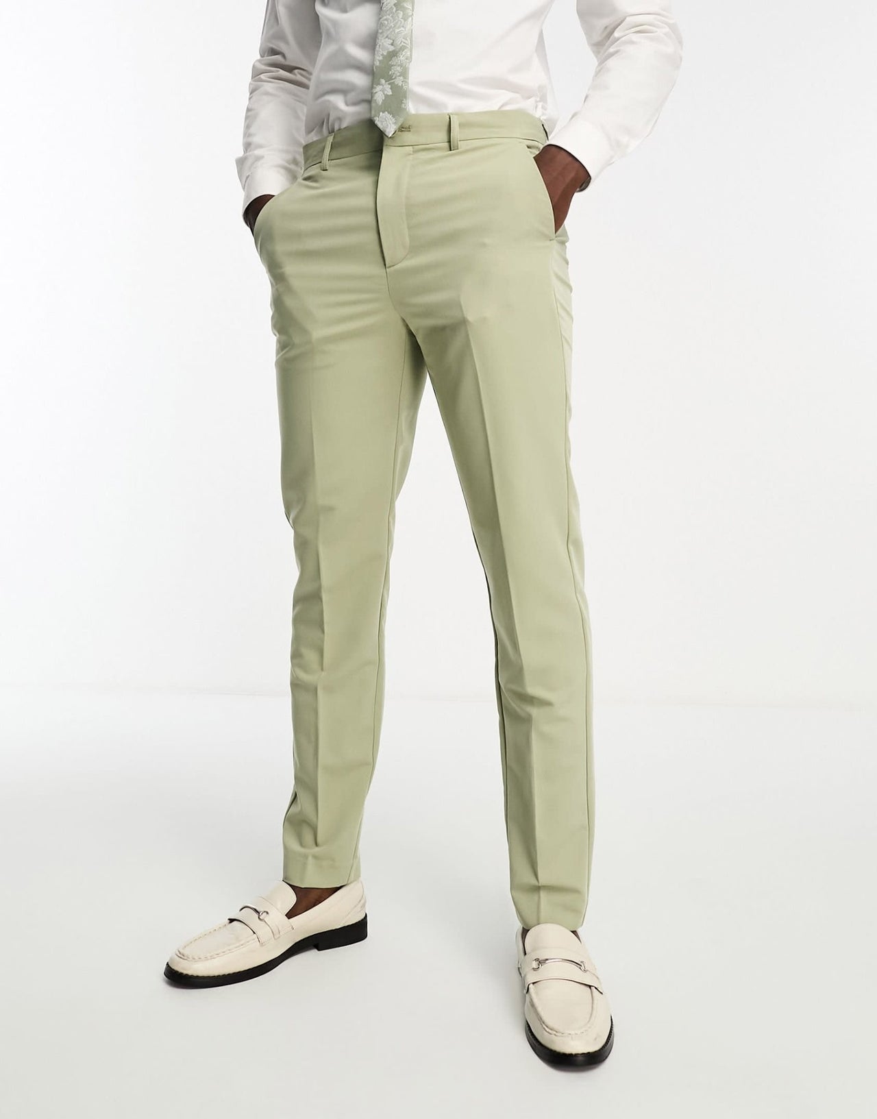 Only & Sons slim fit suit trousers in dusty olive - ASOS Sample Sale EU Store