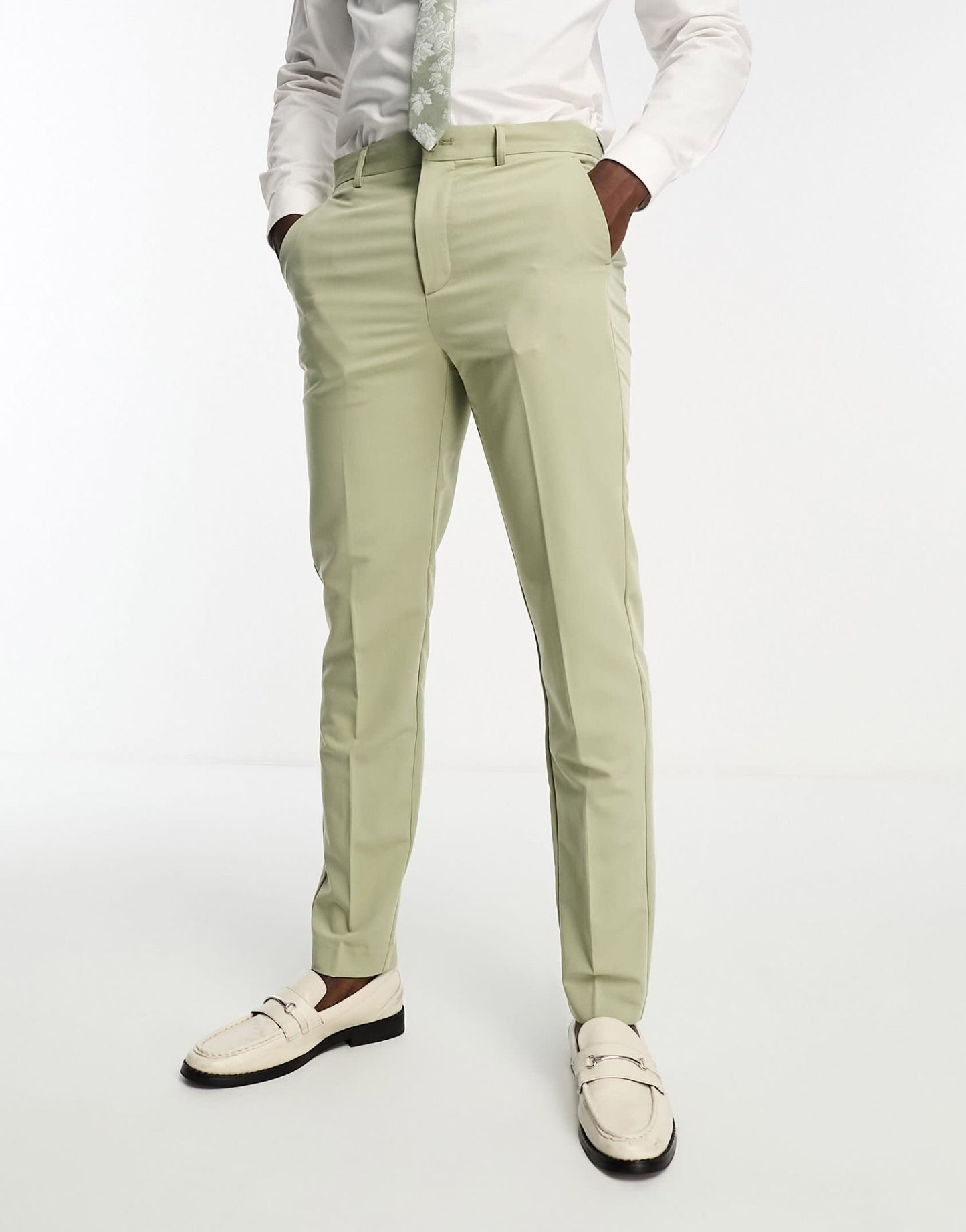 Only & Sons slim fit suit trousers in dusty olive - ASOS Sample Sale EU Store