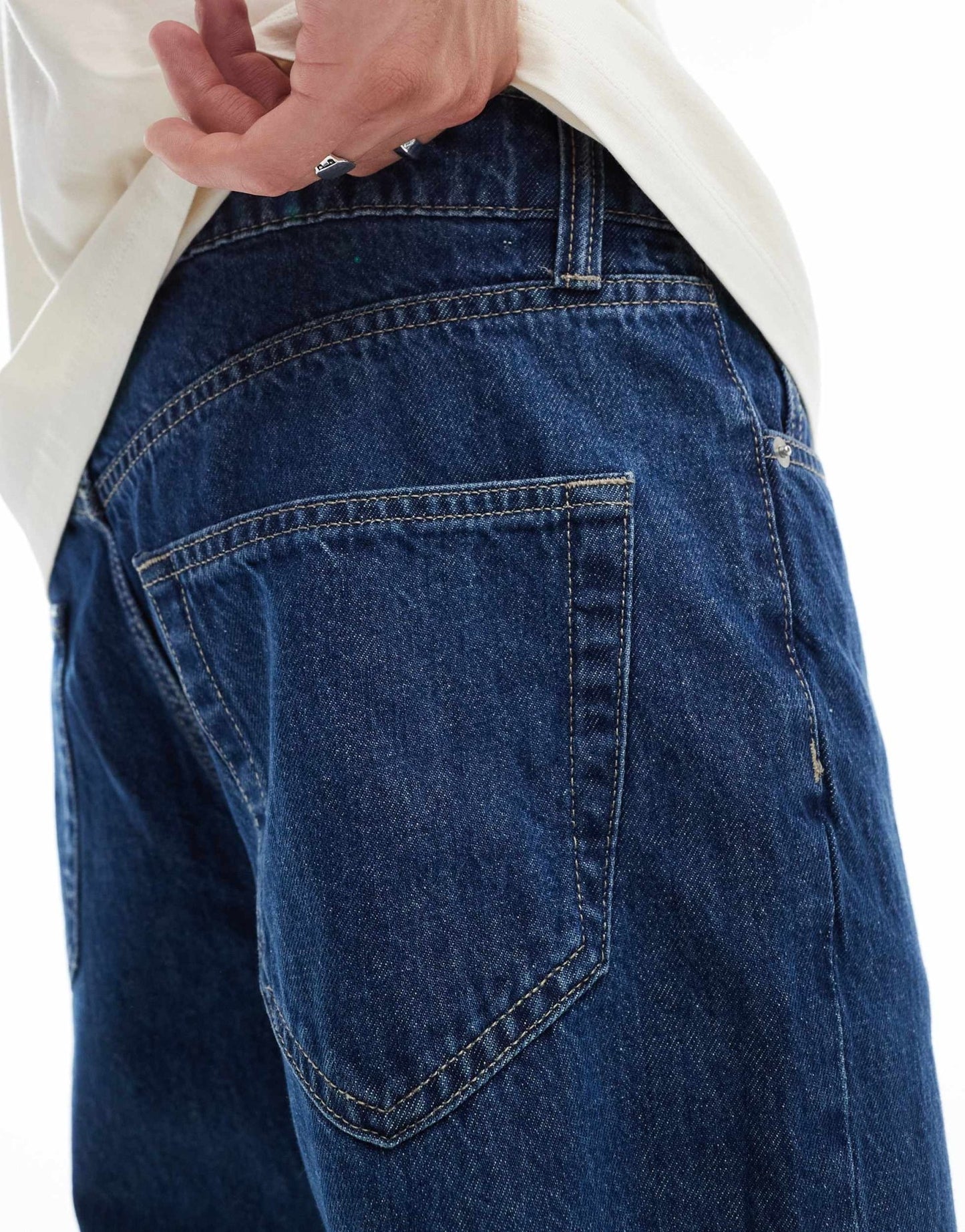 ONLY & SONS Tye loose tapered fit jeans in dark blue wash - ASOS Sample Sale EU Store
