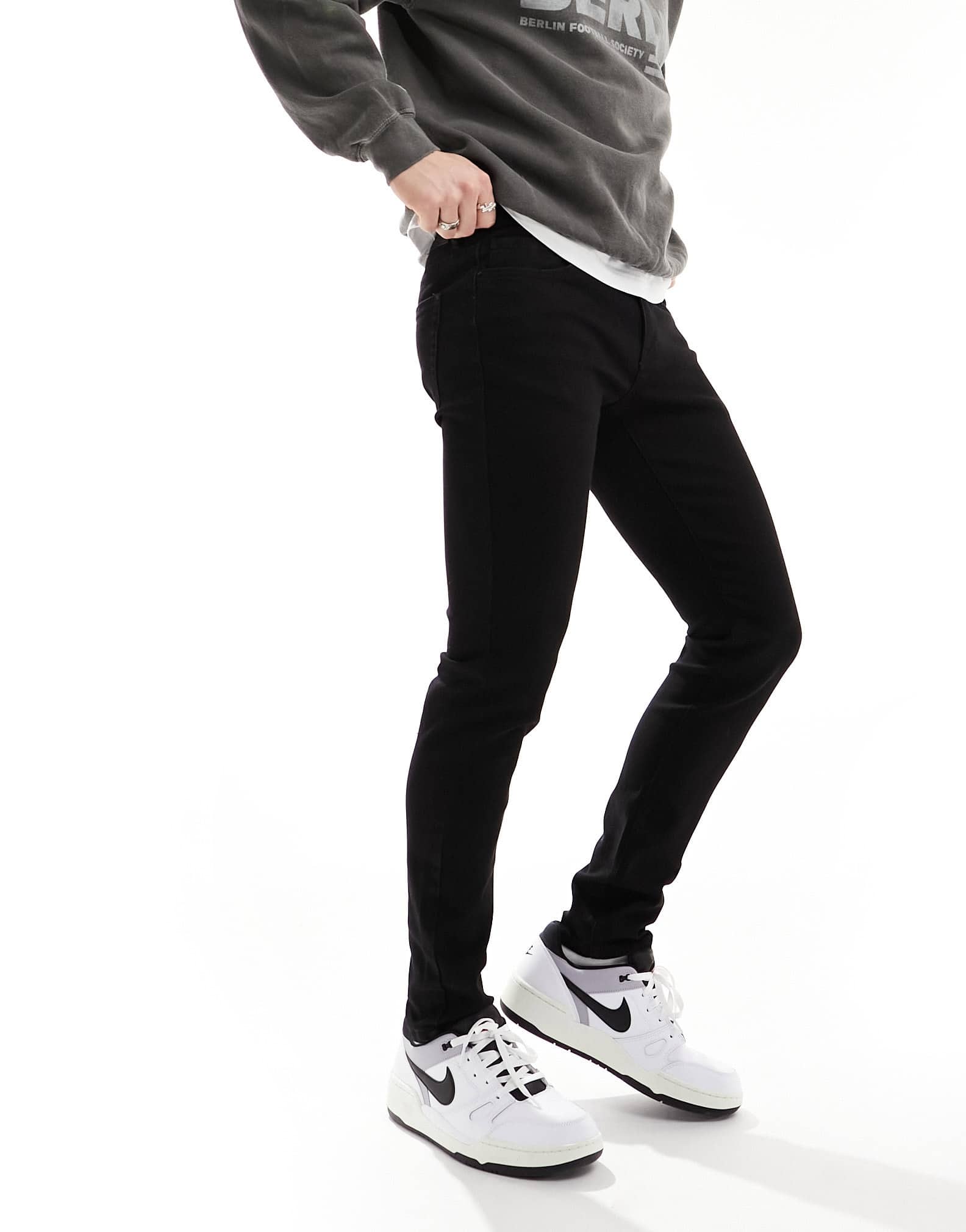 Only & Sons Warp skinny fit jeans in black - ASOS Sample Sale EU Store