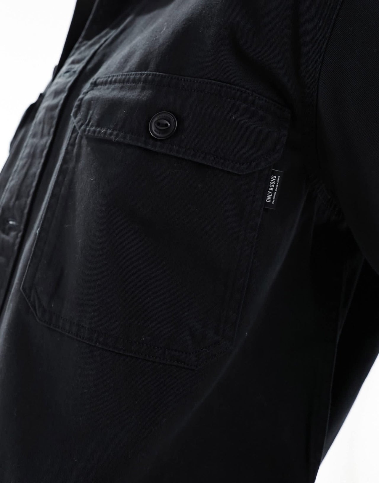 ONLY & SONS worker overshirt in black - ASOS Sample Sale EU Store