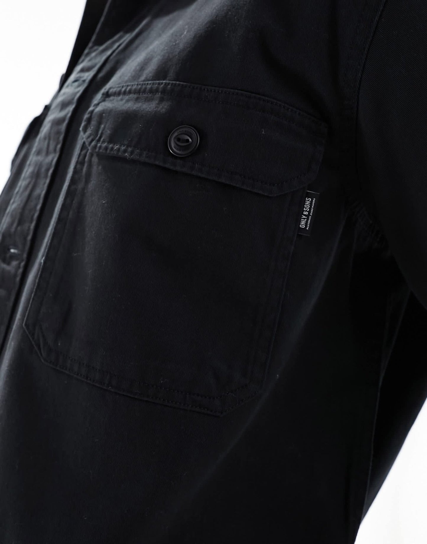 ONLY & SONS worker overshirt in black - ASOS Sample Sale EU Store