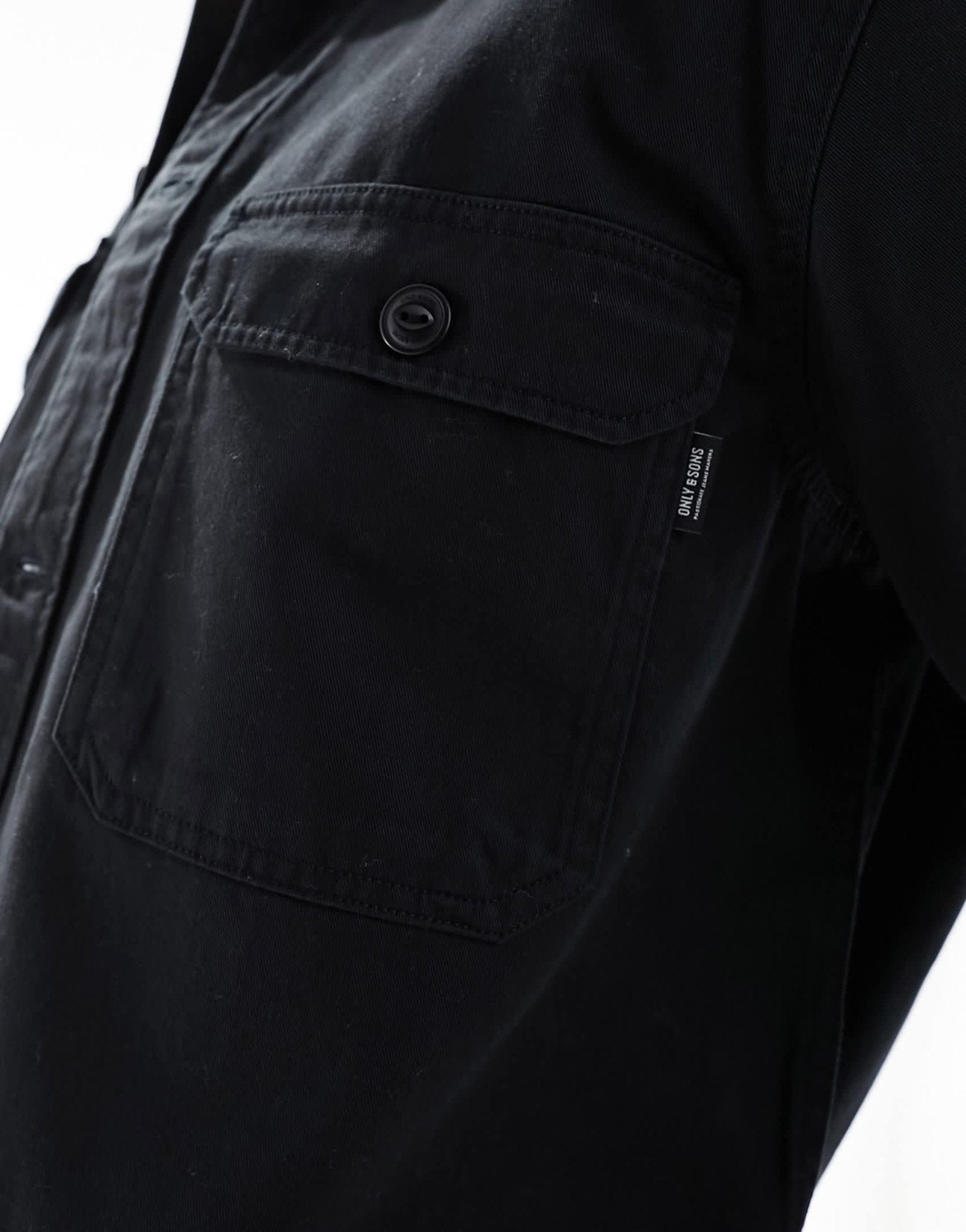 ONLY & SONS worker overshirt in black - ASOS Sample Sale EU Store