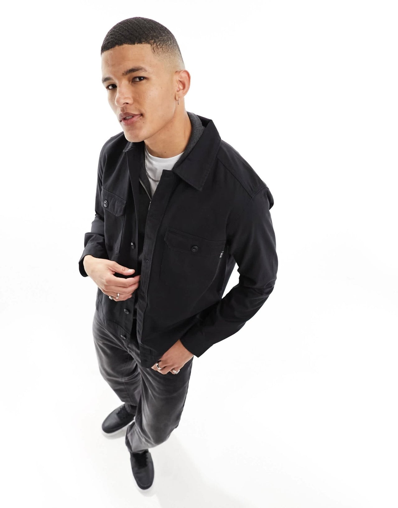 ONLY & SONS worker overshirt in black - ASOS Sample Sale EU Store