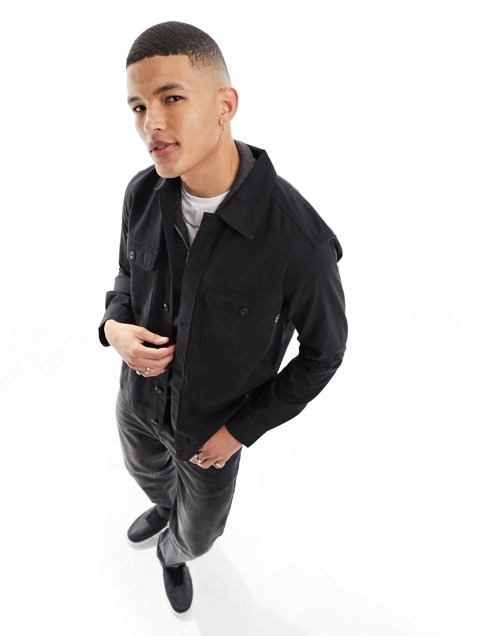 ONLY & SONS worker overshirt in black - ASOS Sample Sale EU Store