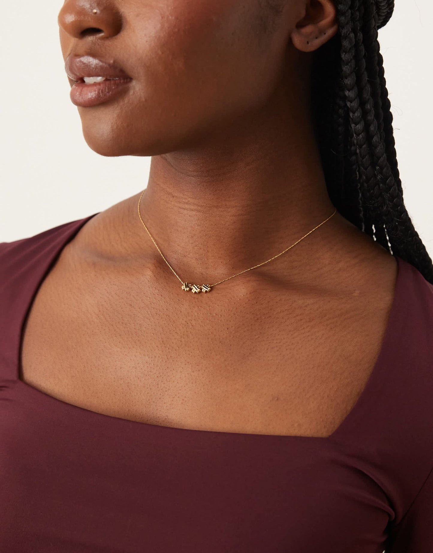 Orelia cross trio thread necklace in 18k gold plated - ASOS Sample Sale EU Store