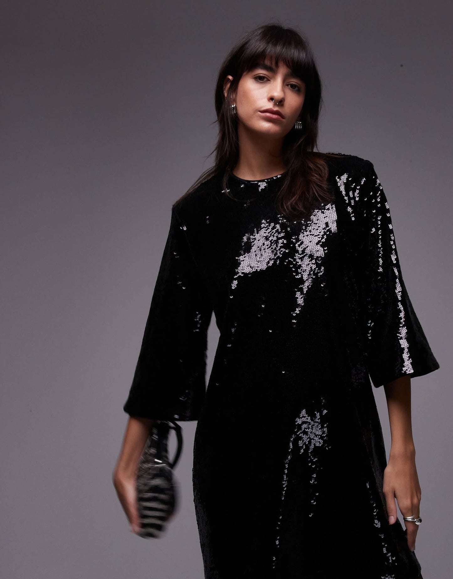 & Other Stories all over sequin mini dress in black - ASOS Sample Sale EU Store