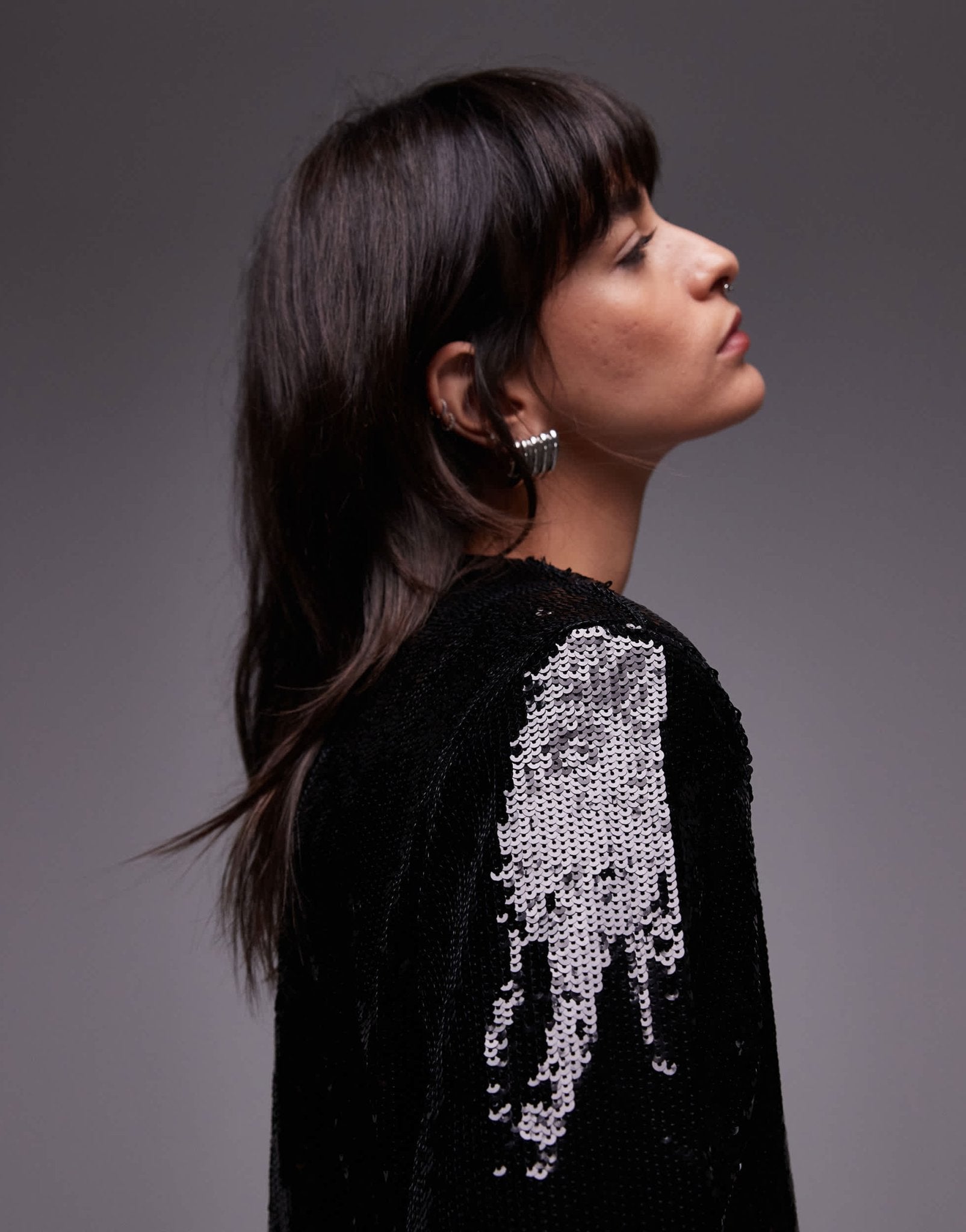 & Other Stories all over sequin mini dress in black - ASOS Sample Sale EU Store