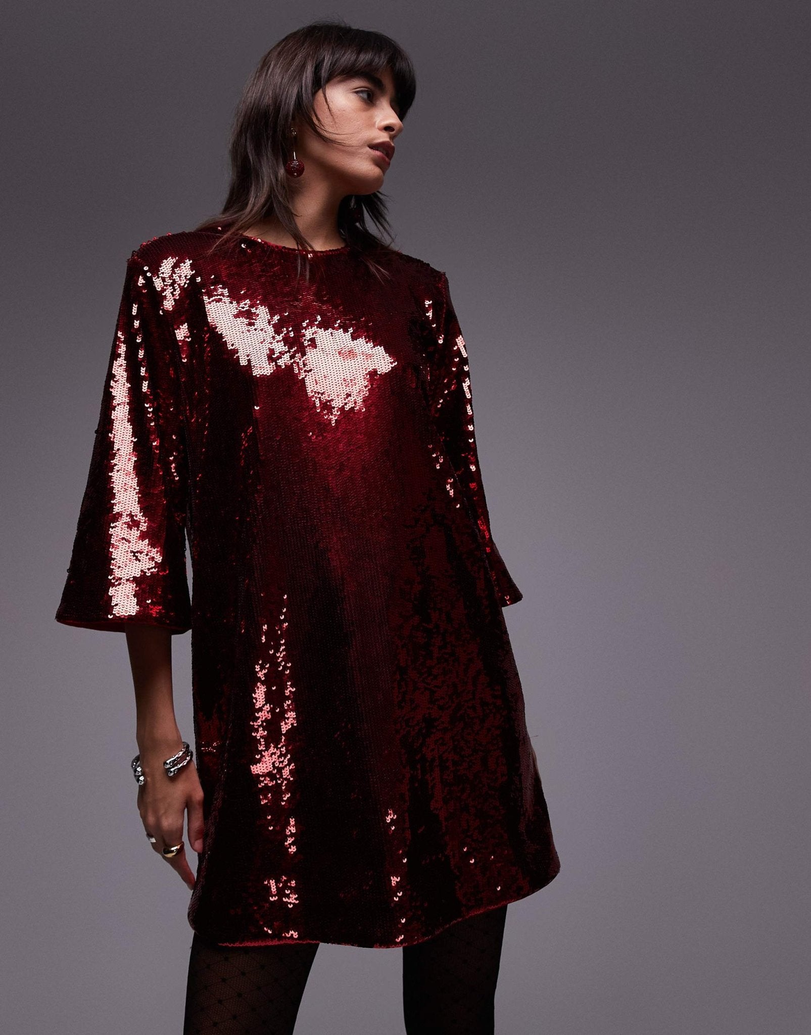 & Other Stories all over sequin mini dress in red - ASOS Sample Sale EU Store