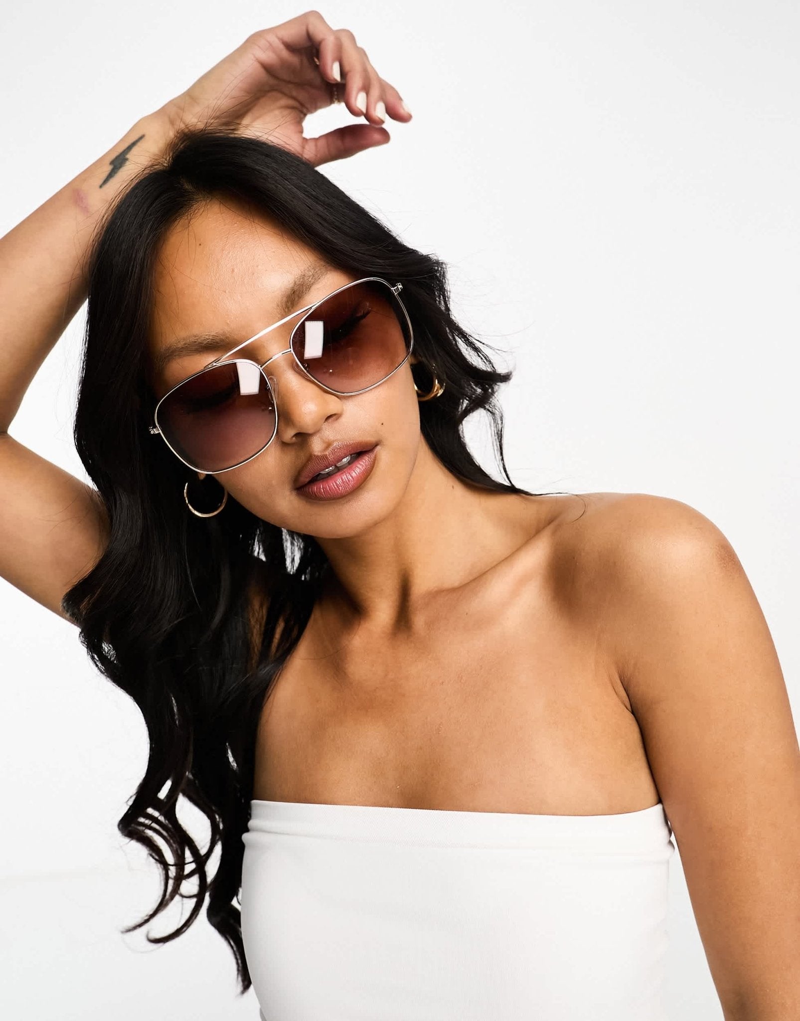 & Other Stories aviator sunglasses in gold - ASOS Sample Sale EU Store