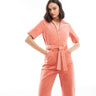 & Other Stories belted jumpsuit in coral