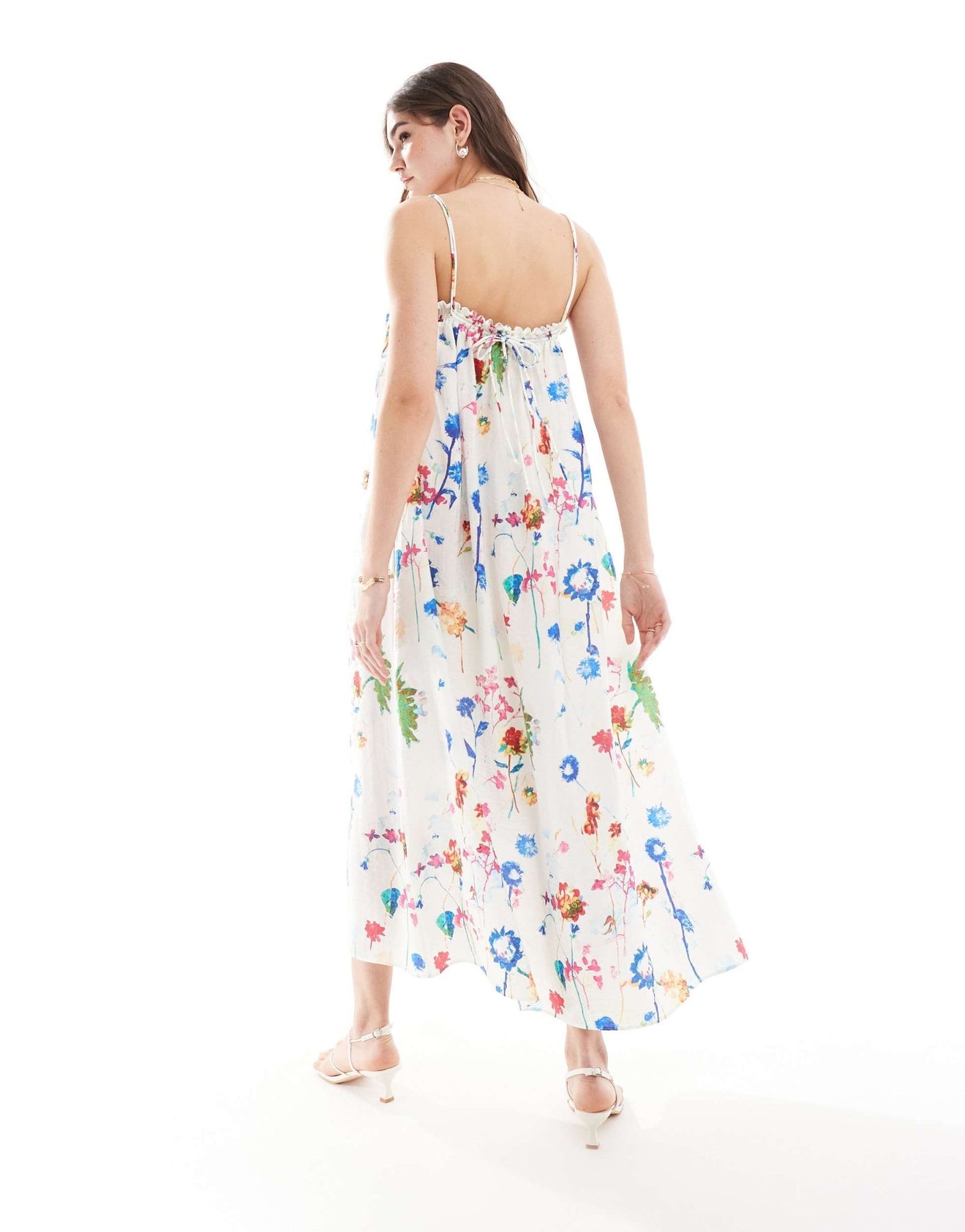 & Other Stories double strap midaxi dress in bright floral print - ASOS Sample Sale EU Store