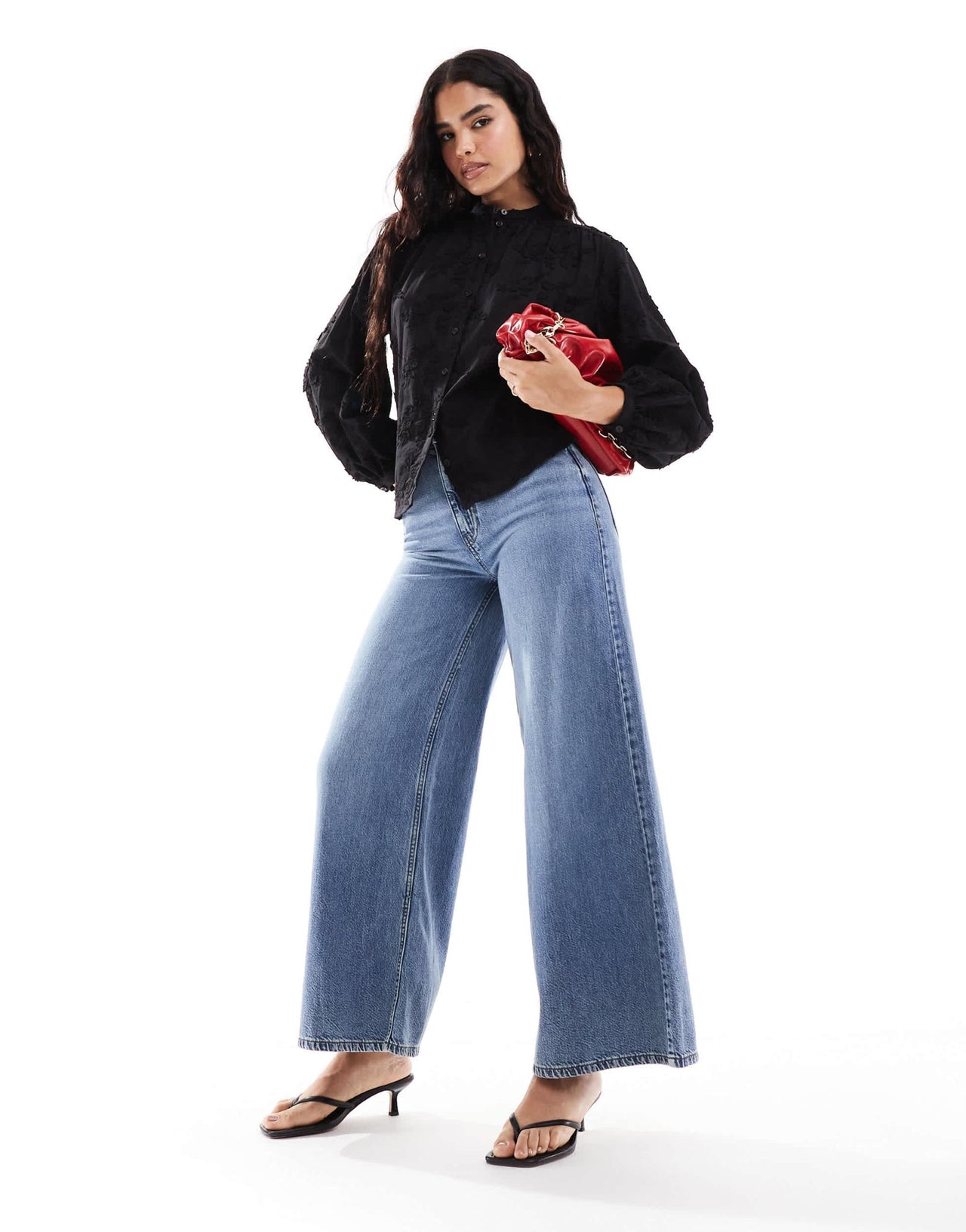 & Other Stories floral embroidered blouse in black - ASOS Sample Sale EU Store