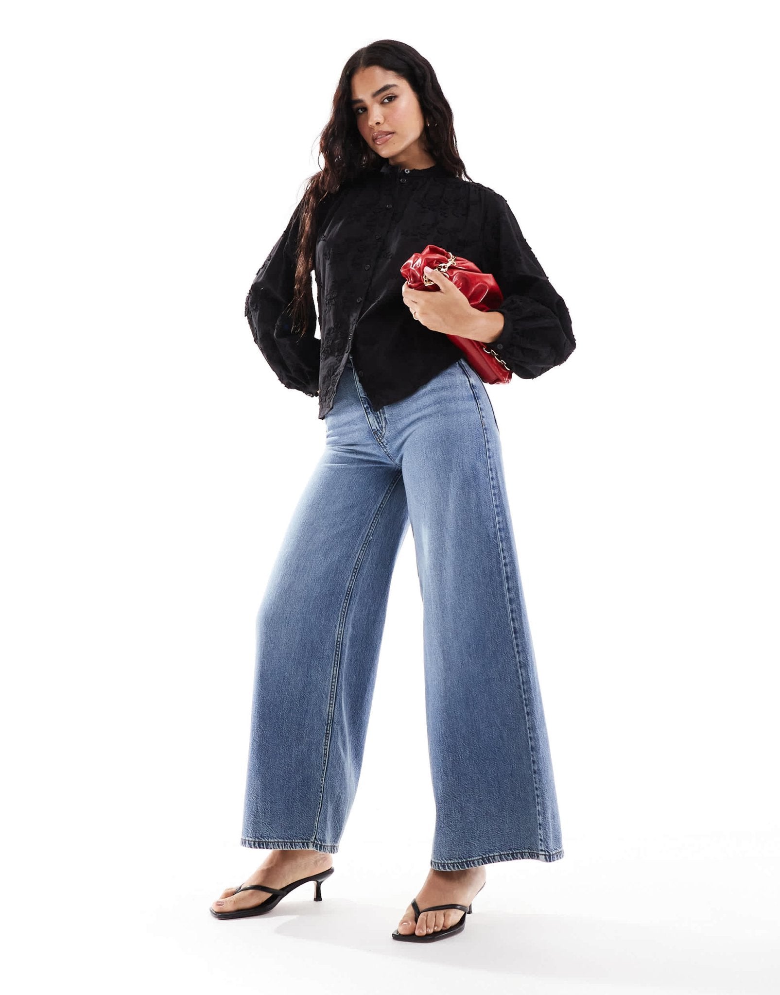 & Other Stories floral embroidered blouse in black - ASOS Sample Sale EU Store