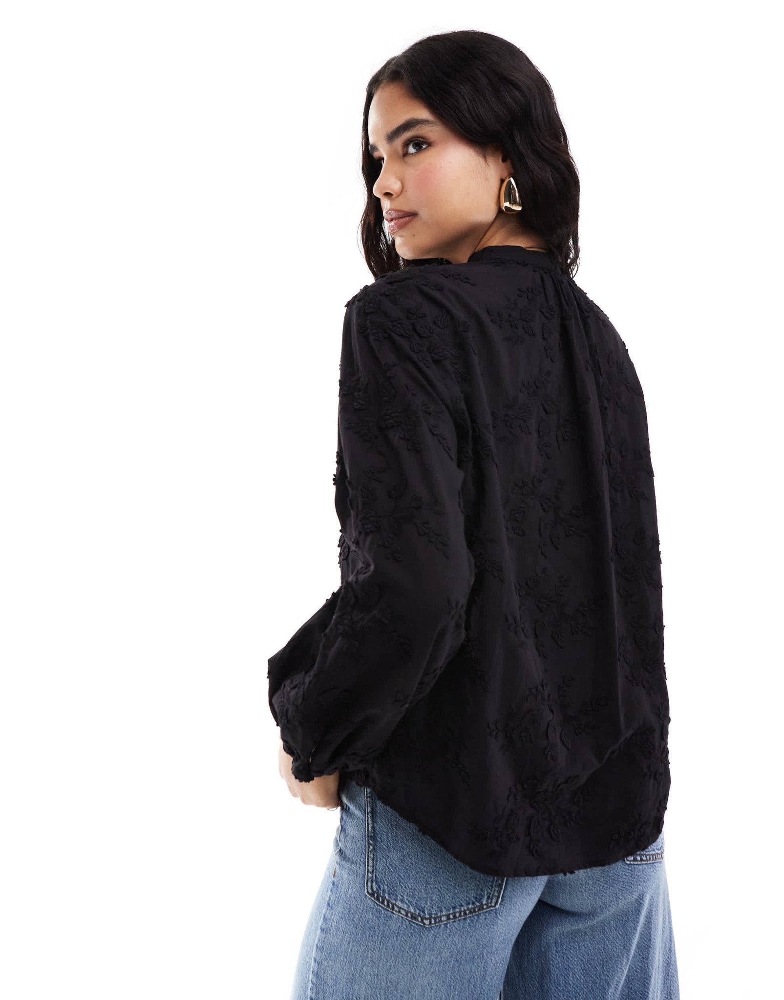 & Other Stories floral embroidered blouse in black - ASOS Sample Sale EU Store