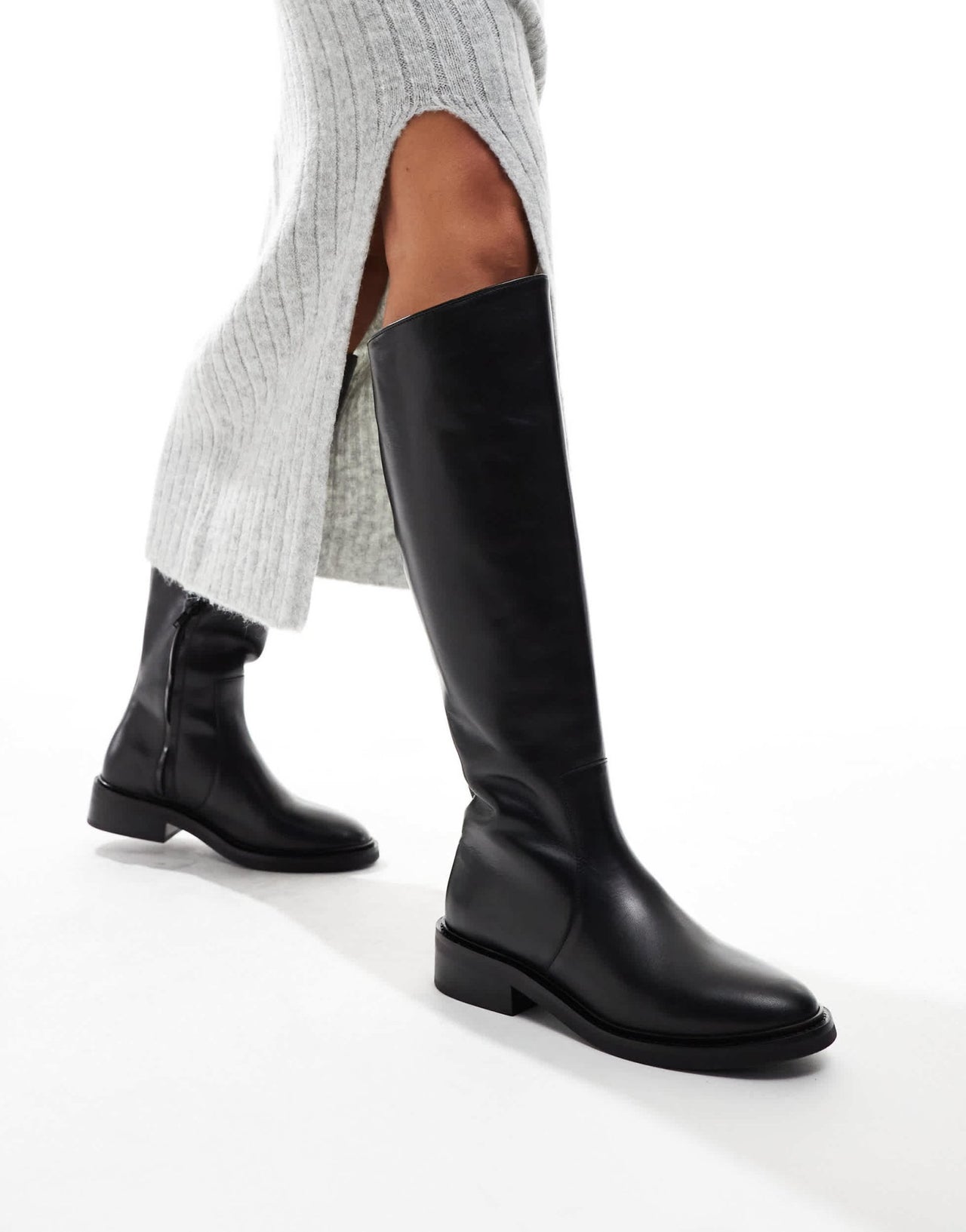 & Other Stories leather high boots in black - ASOS Sample Sale EU Store