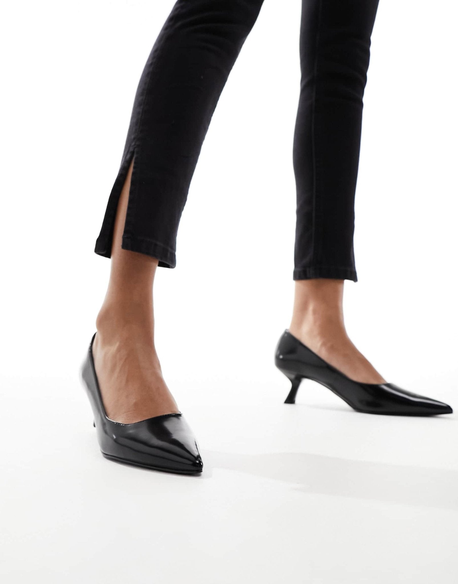 & Other Stories leather pointed heeled pumps in black - ASOS Sample Sale EU Store
