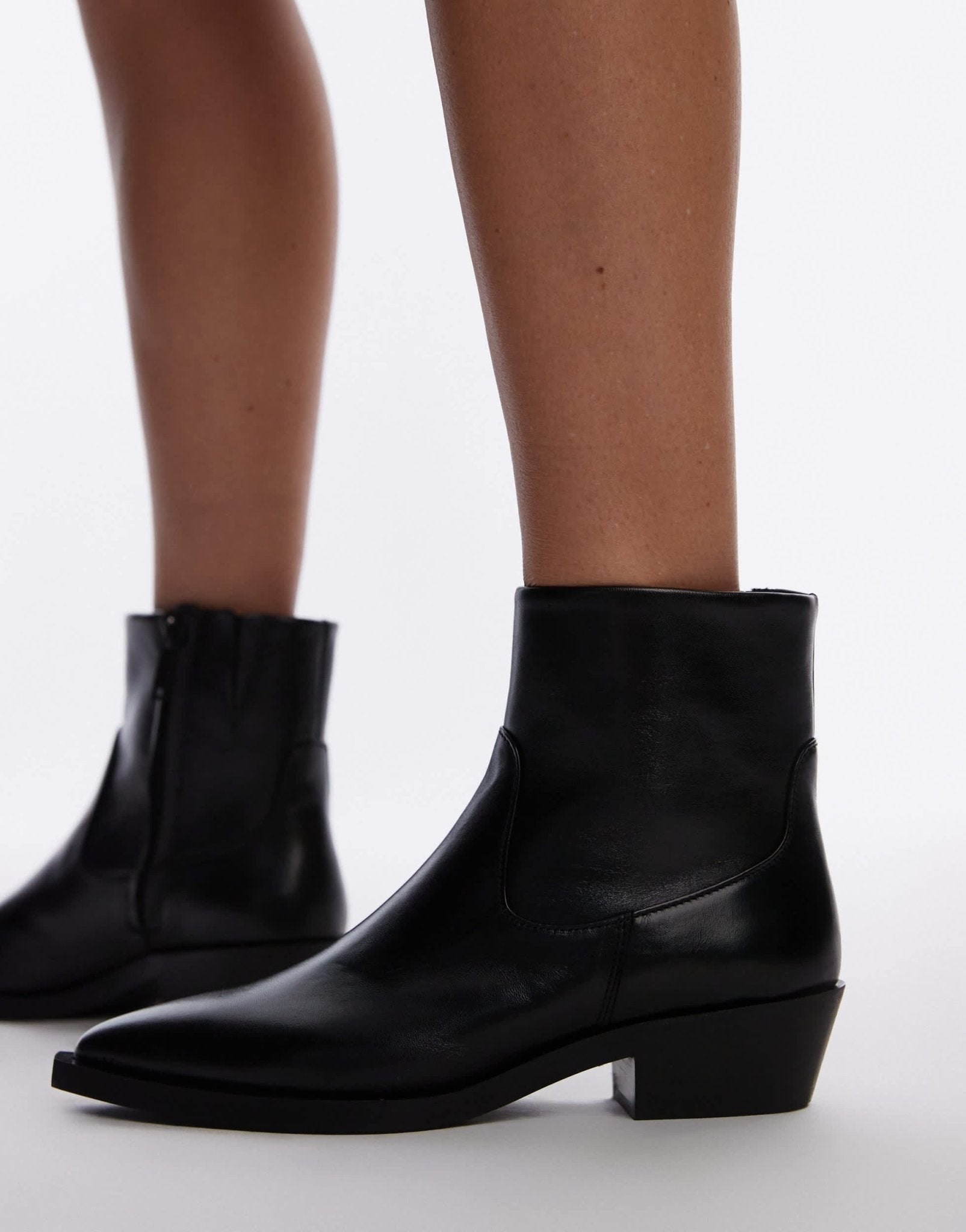 & Other Stories leather western boots in black - ASOS Sample Sale EU Store