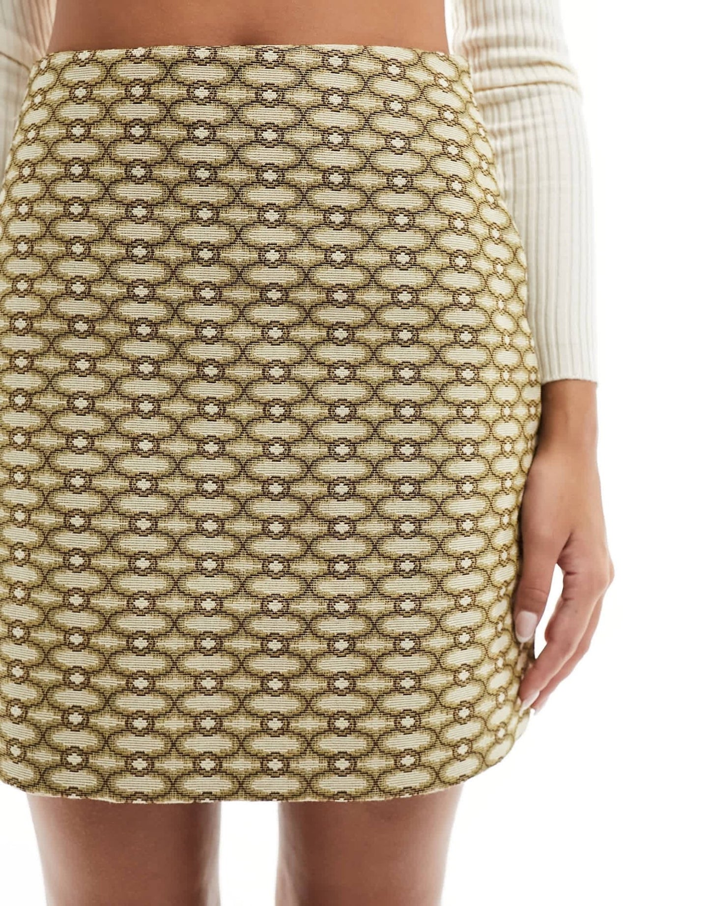 & Other Stories mini skirt in lucia jacquard pattern - ASOS Sample Sale EU Store