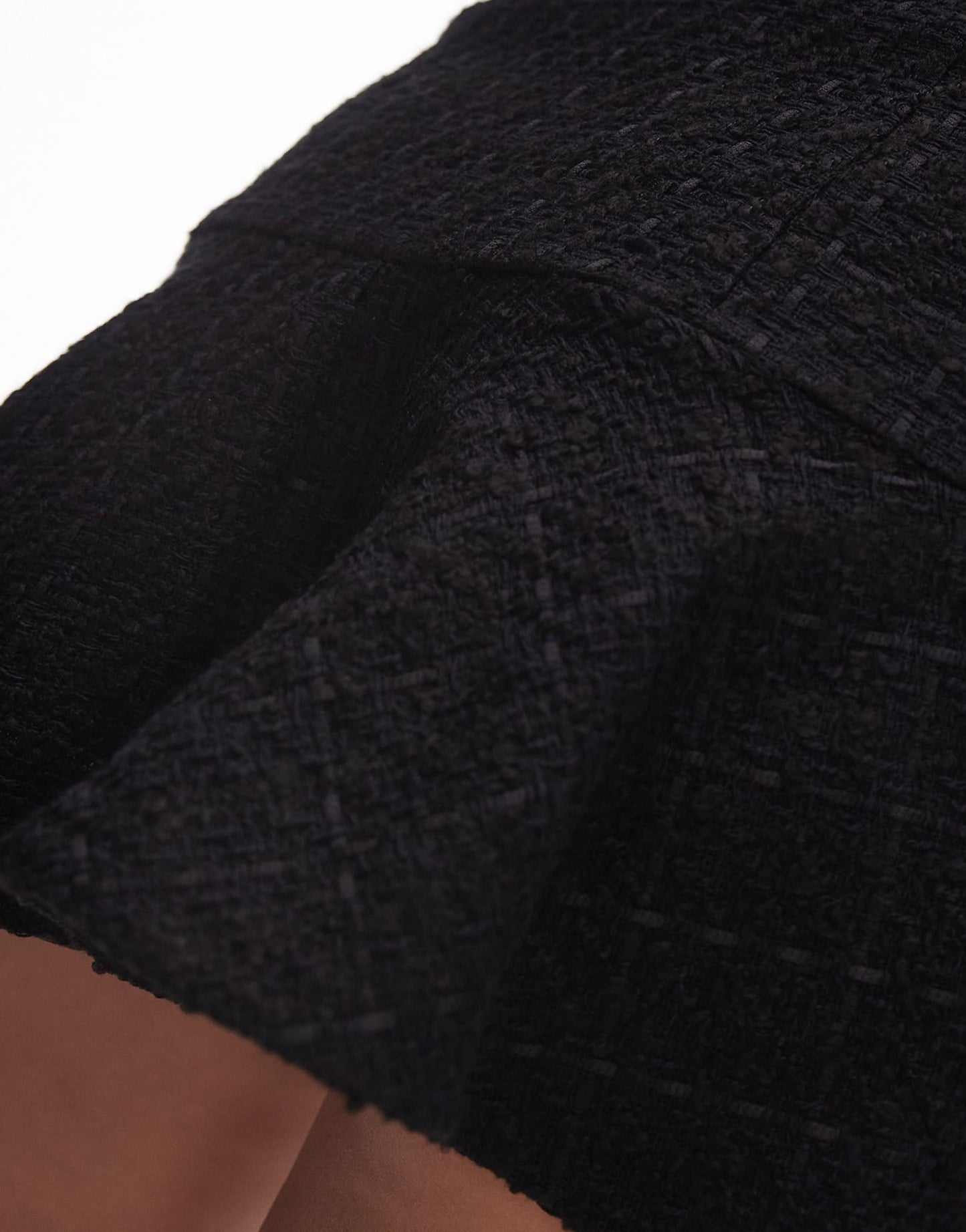 & Other Stories mini skirt with fluted hem in black pane check - ASOS Sample Sale EU Store
