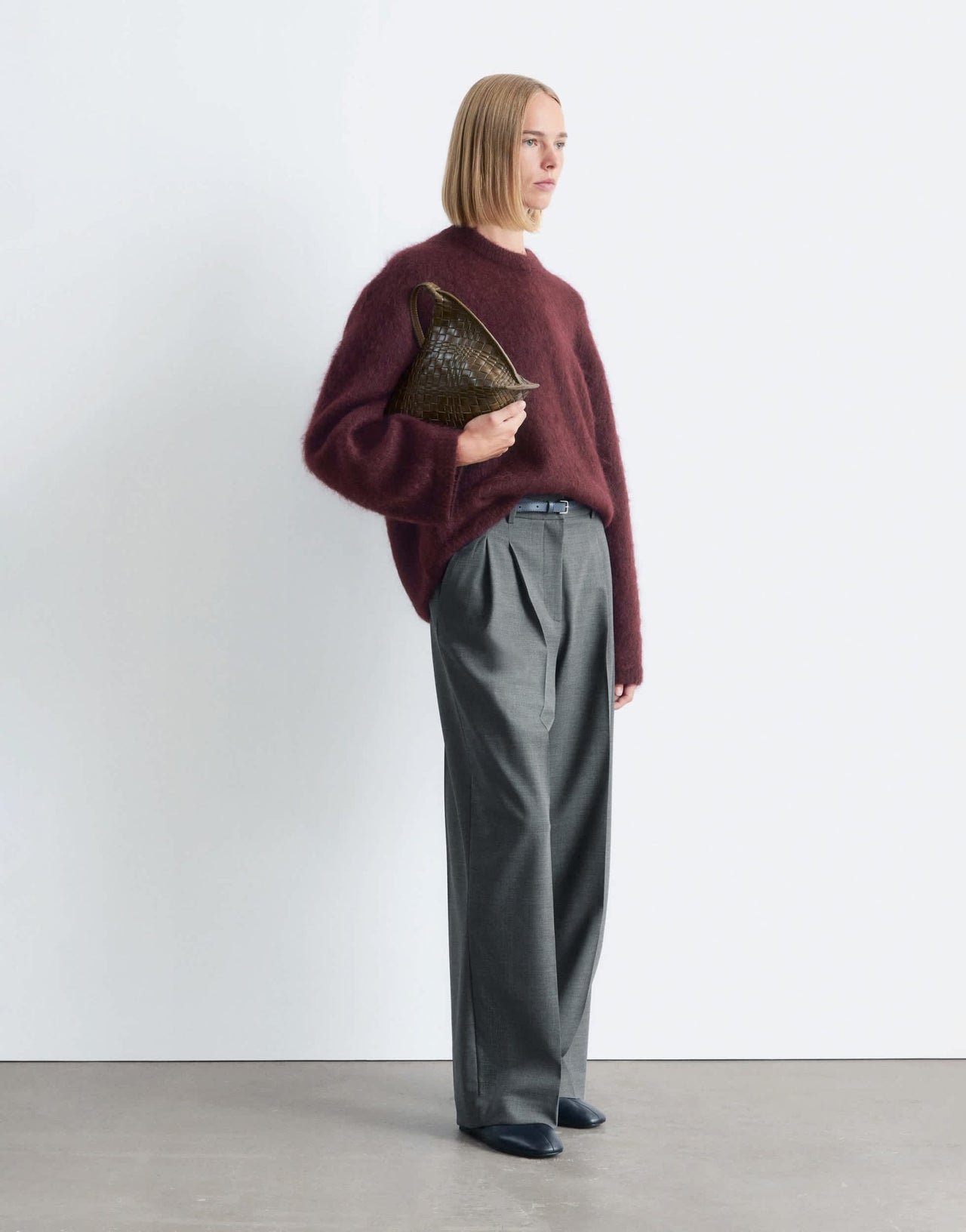 & Other Stories mohair super soft hairy knit sweater in burgundy - ASOS Sample Sale EU Store