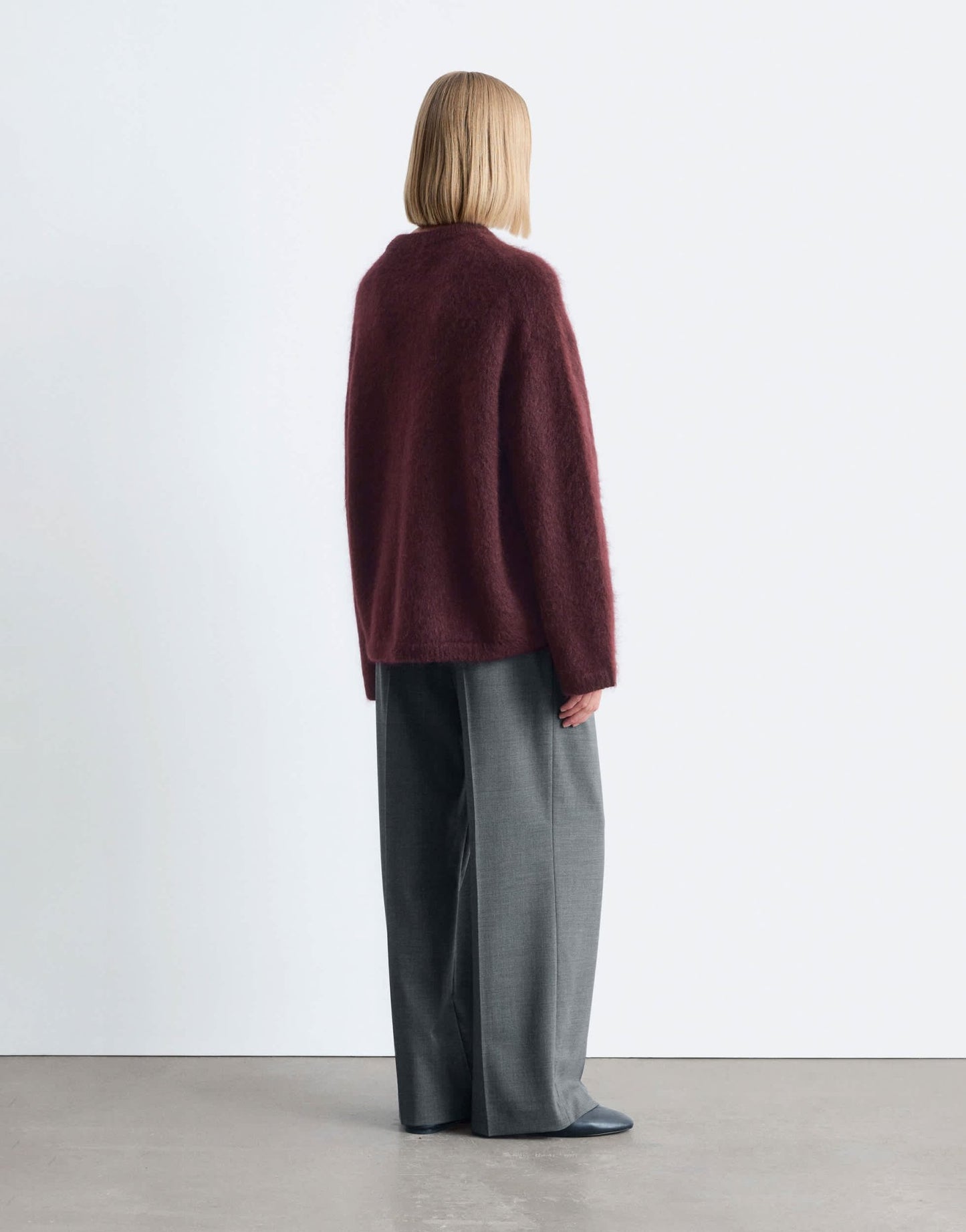 & Other Stories mohair super soft hairy knit sweater in burgundy - ASOS Sample Sale EU Store