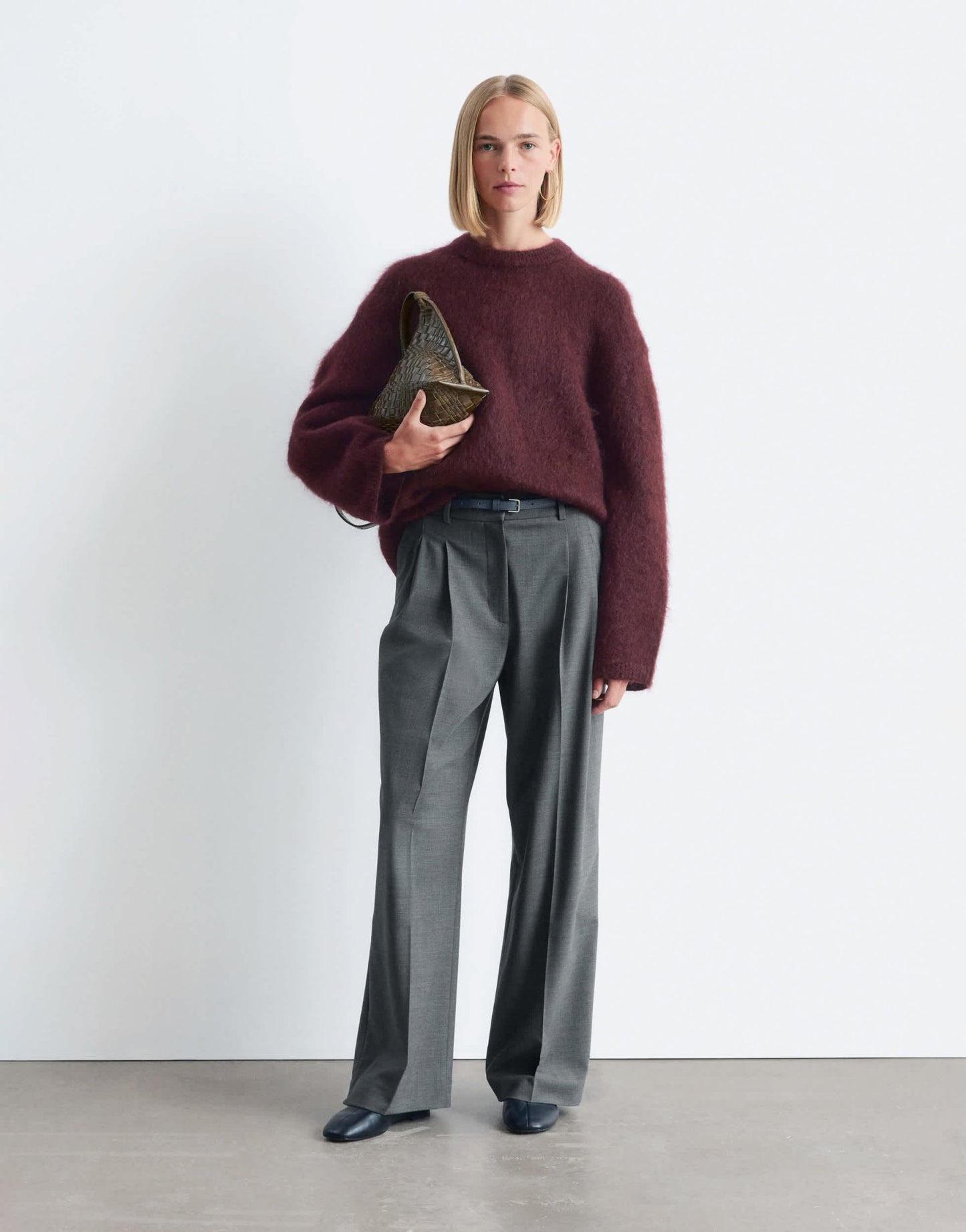 & Other Stories mohair super soft hairy knit sweater in burgundy - ASOS Sample Sale EU Store