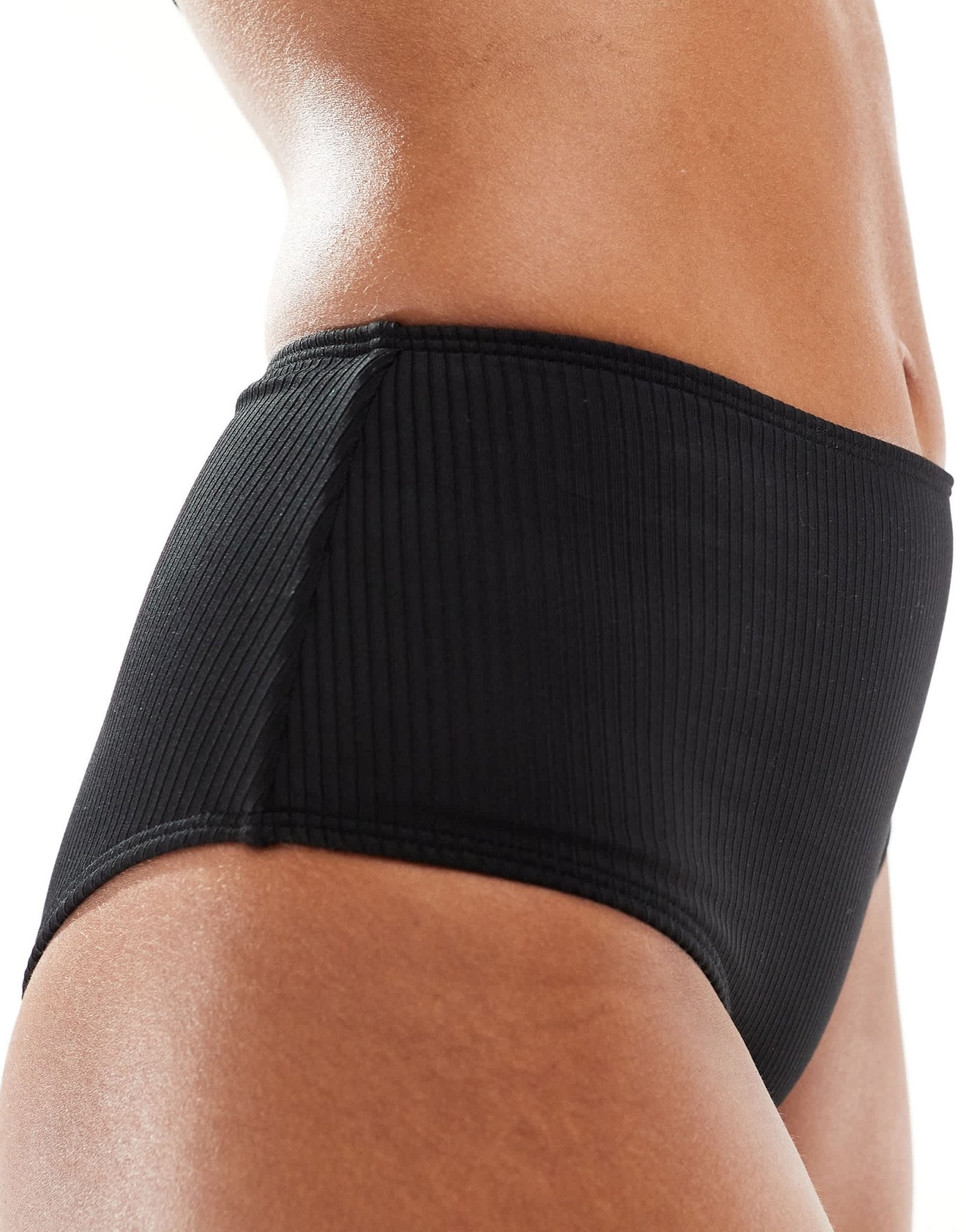 & Other Stories rib high waist bikini bottom in black - ASOS Sample Sale EU Store
