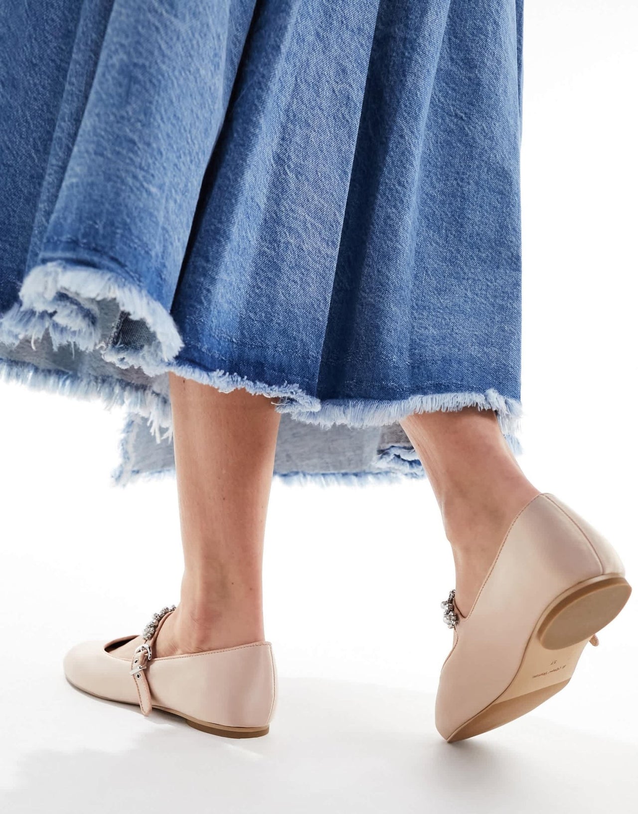 & Other Stories satin ballet pumps with embellishments in pale pink - ASOS Sample Sale EU Store