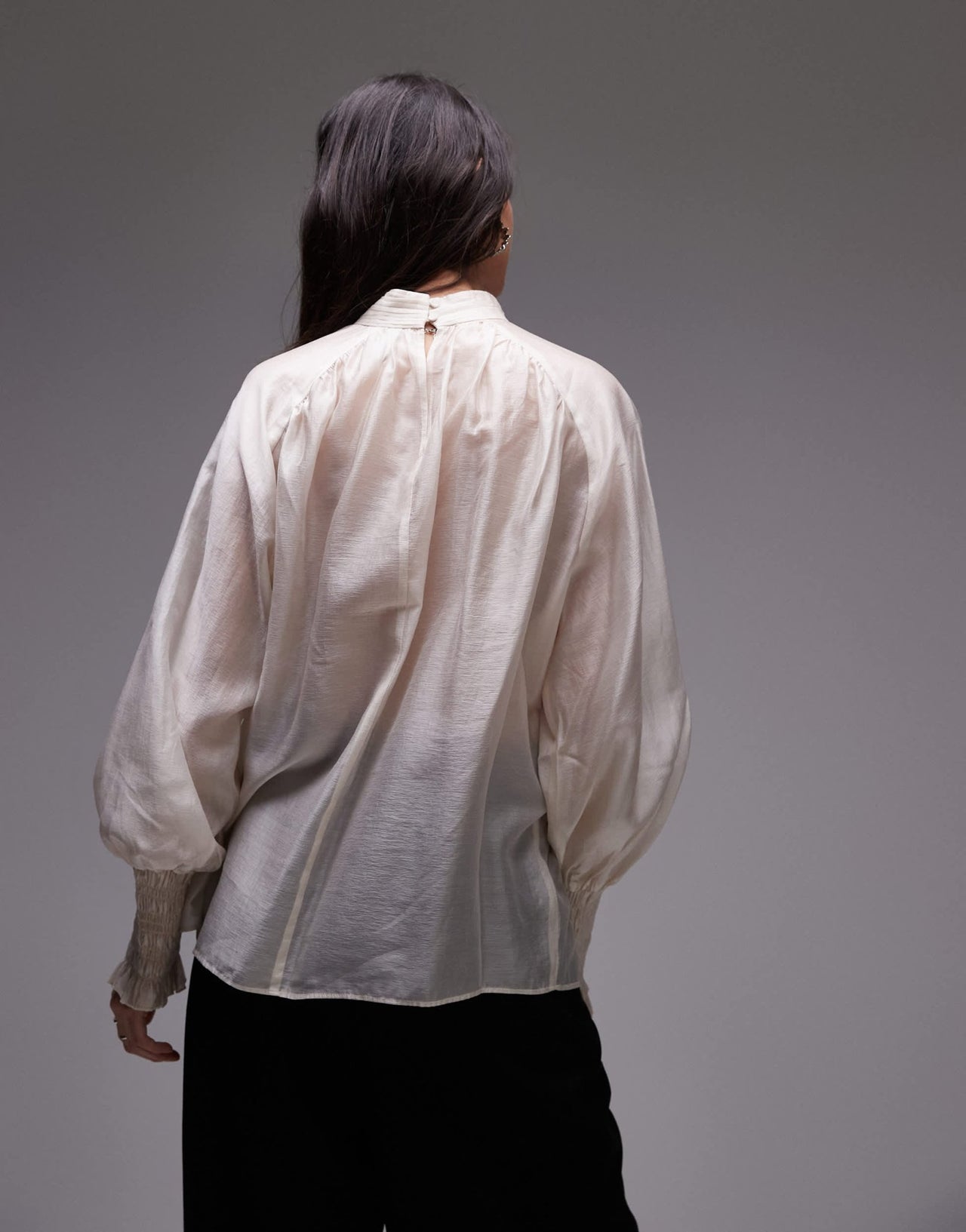 & Other Stories sheer volume blouse with frill detail in white - ASOS Sample Sale EU Store