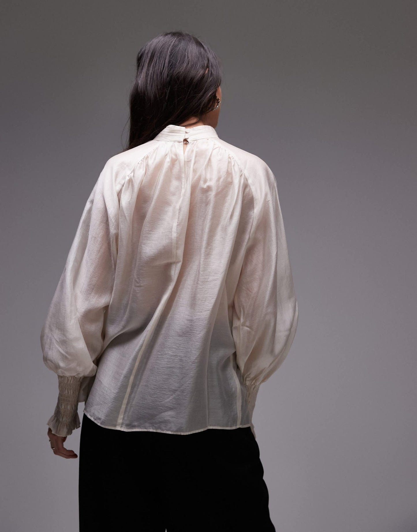 & Other Stories sheer volume blouse with frill detail in white - ASOS Sample Sale EU Store