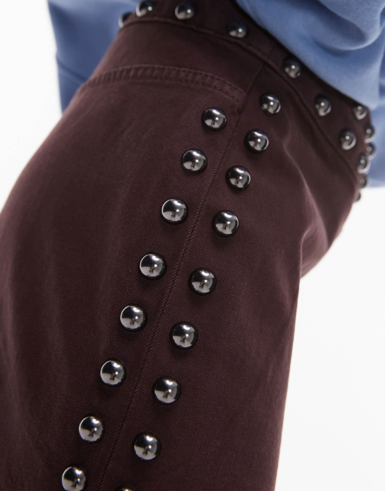 & Other Stories studded coated mini skirt in brown - ASOS Sample Sale EU Store