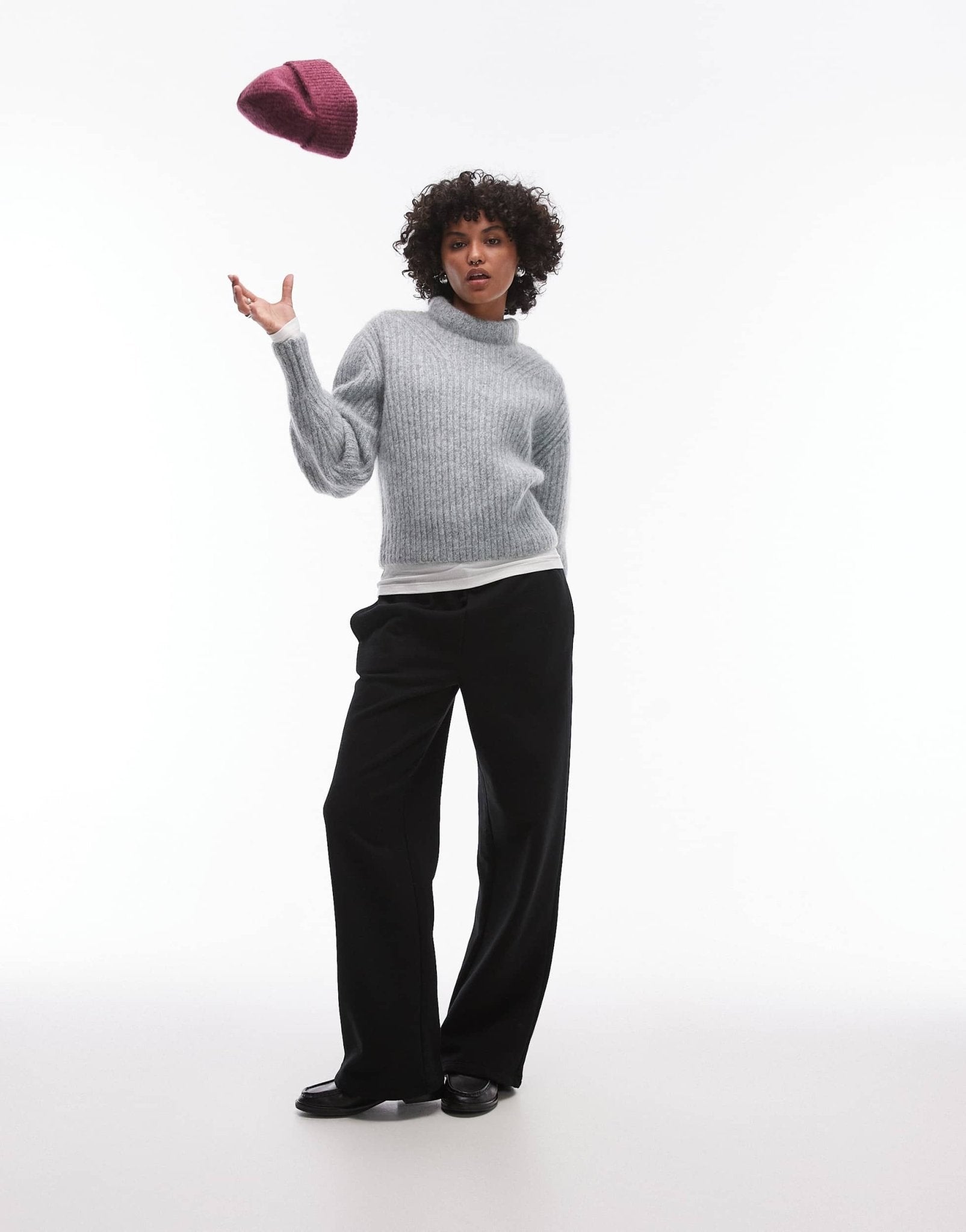 & Other Stories supersoft mohair knitted rib sweater in grey - ASOS Sample Sale EU Store