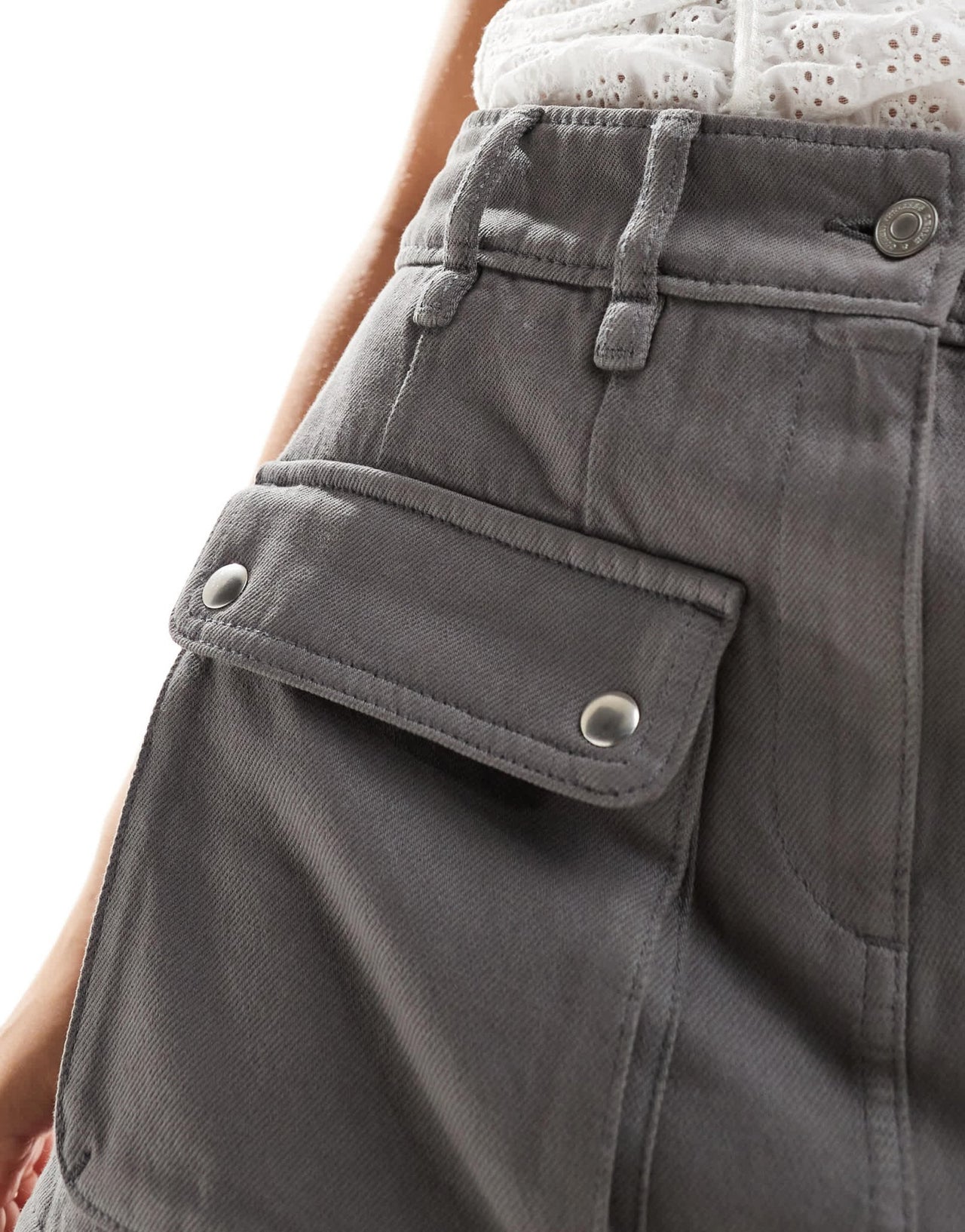 & Other Stories utility mini skirt in grey - ASOS Sample Sale EU Store