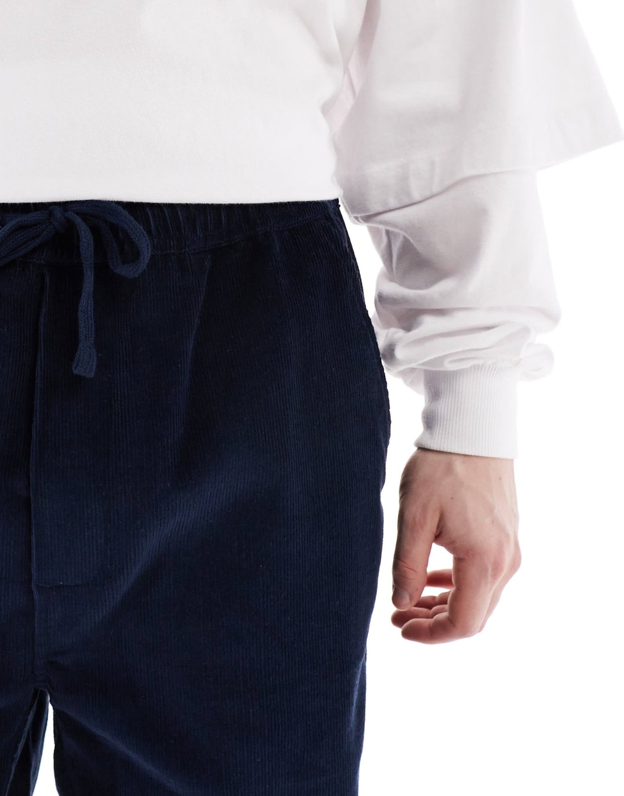 Parlez Albion button up corduroy trousers in navy - ASOS Sample Sale EU Store