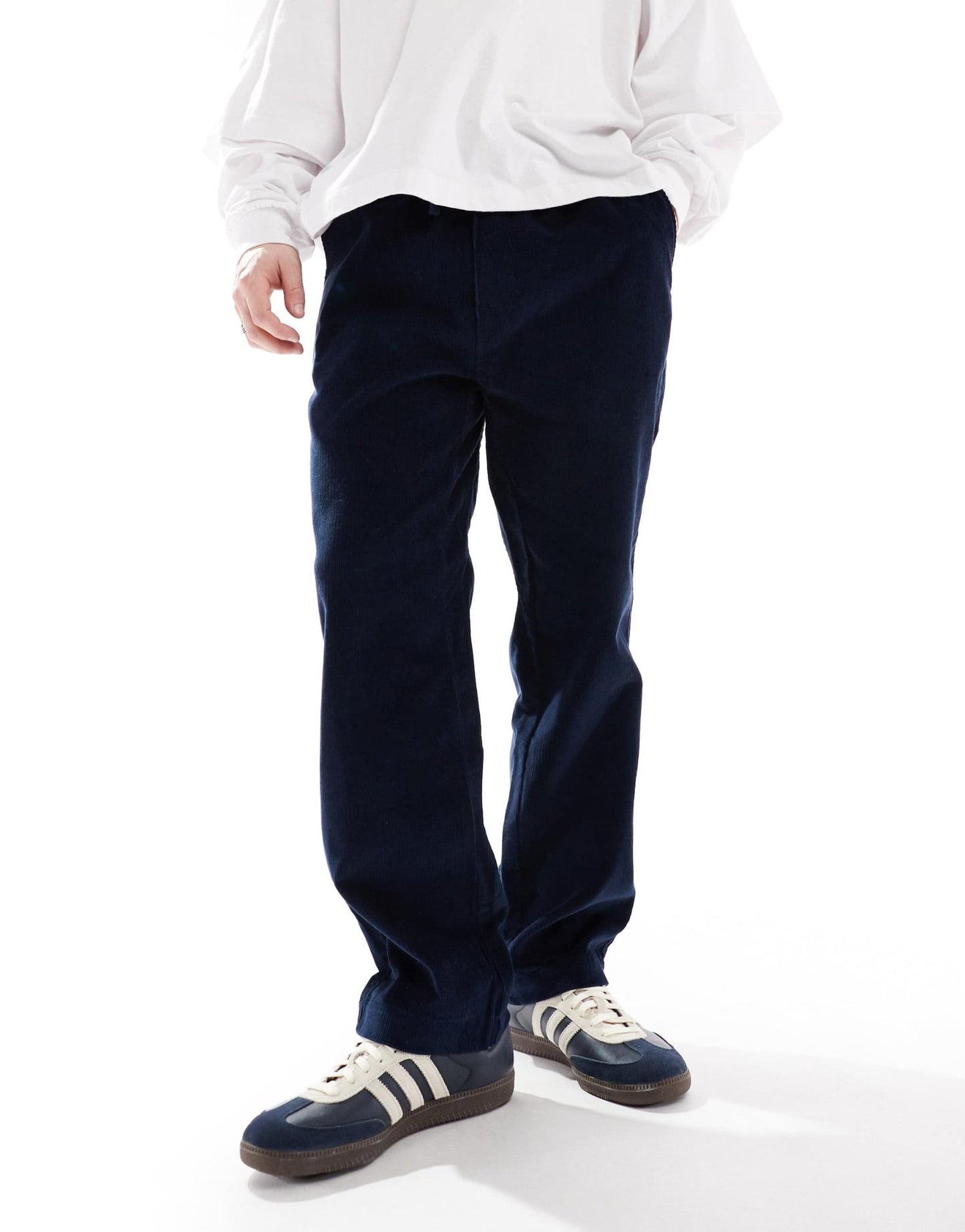 Parlez Albion button up corduroy trousers in navy - ASOS Sample Sale EU Store