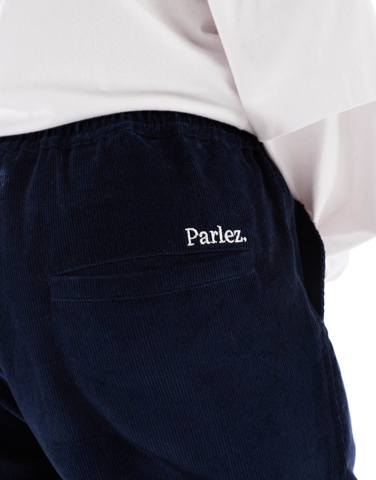 Parlez Albion button up corduroy trousers in navy - ASOS Sample Sale EU Store