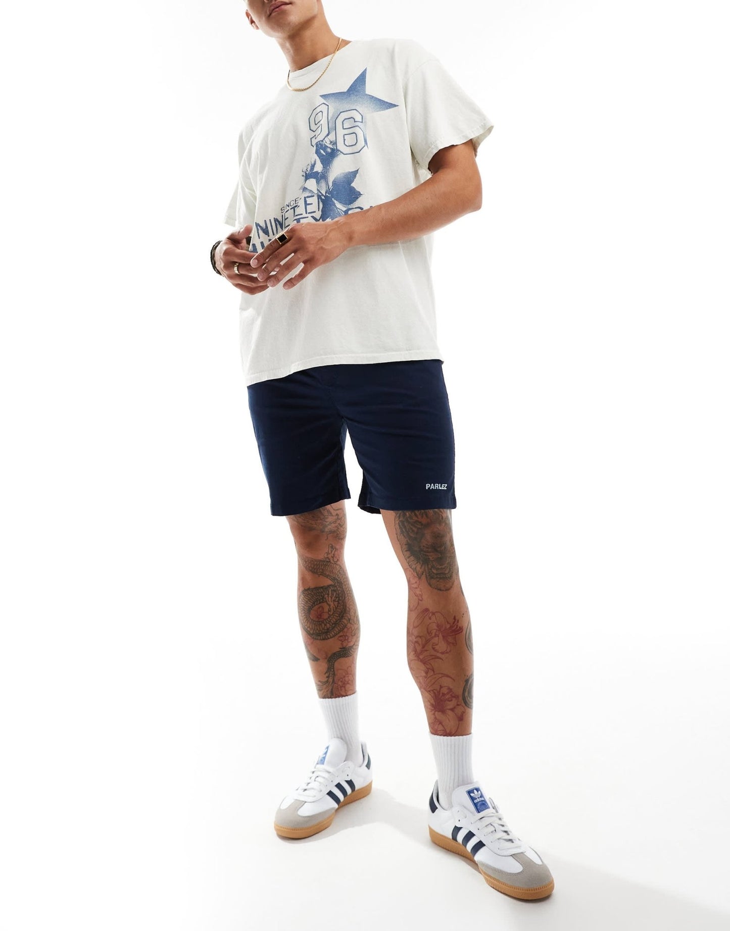 Parlez Blake relaxed shorts in navy - ASOS Sample Sale EU Store