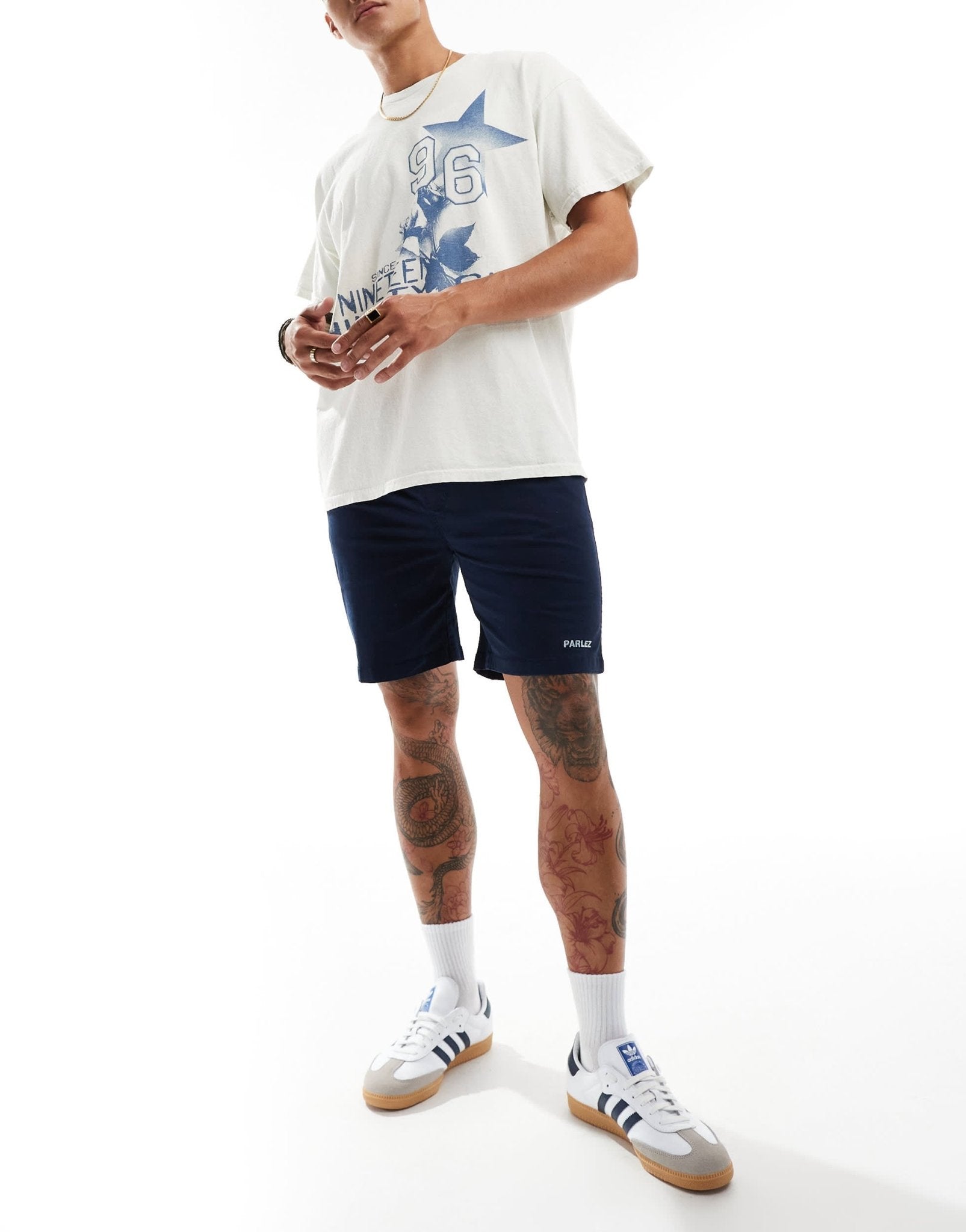 Parlez Blake relaxed shorts in navy - ASOS Sample Sale EU Store