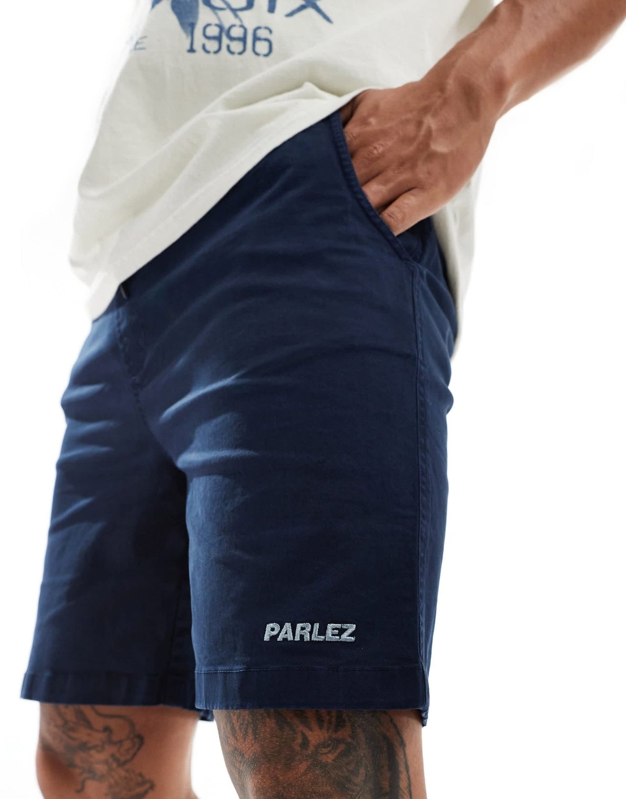Parlez Blake relaxed shorts in navy - ASOS Sample Sale EU Store