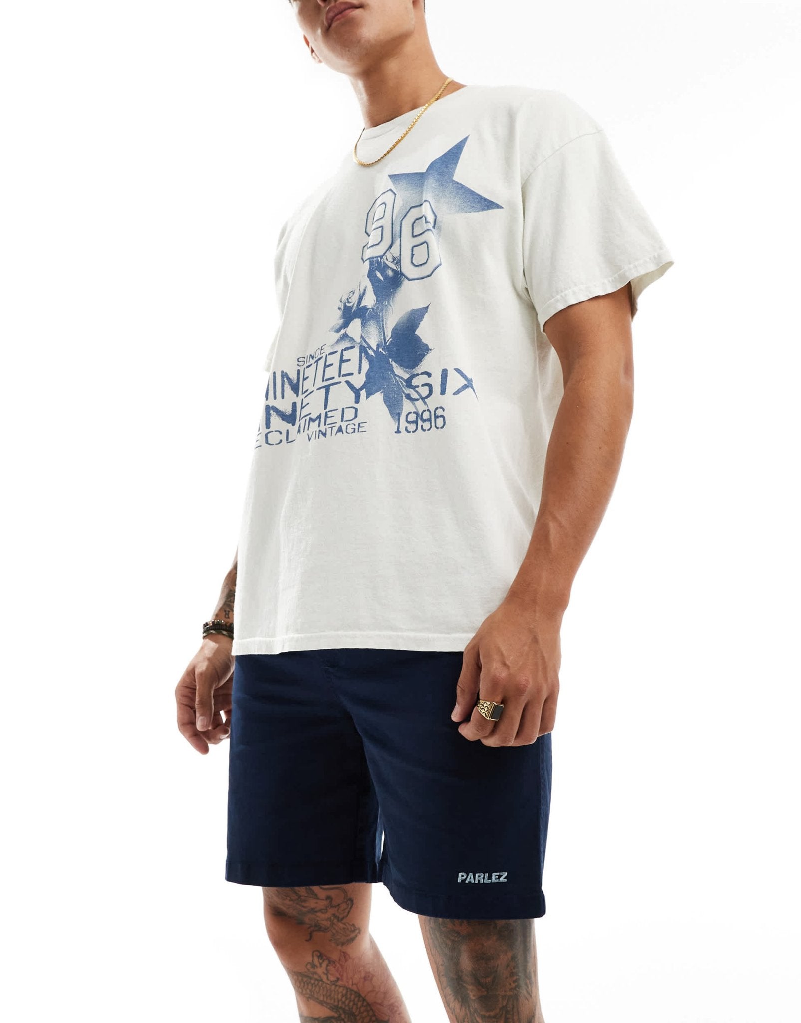 Parlez Blake relaxed shorts in navy - ASOS Sample Sale EU Store
