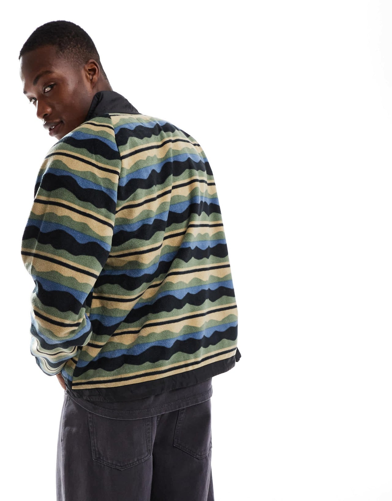 Parlez logo fleece zip up jacket in multi - ASOS Sample Sale EU Store