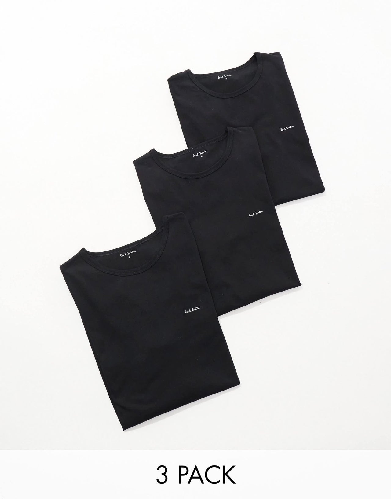 Paul Smith 3 pack loungewear t-shirts with logo in black - ASOS Sample Sale EU Store