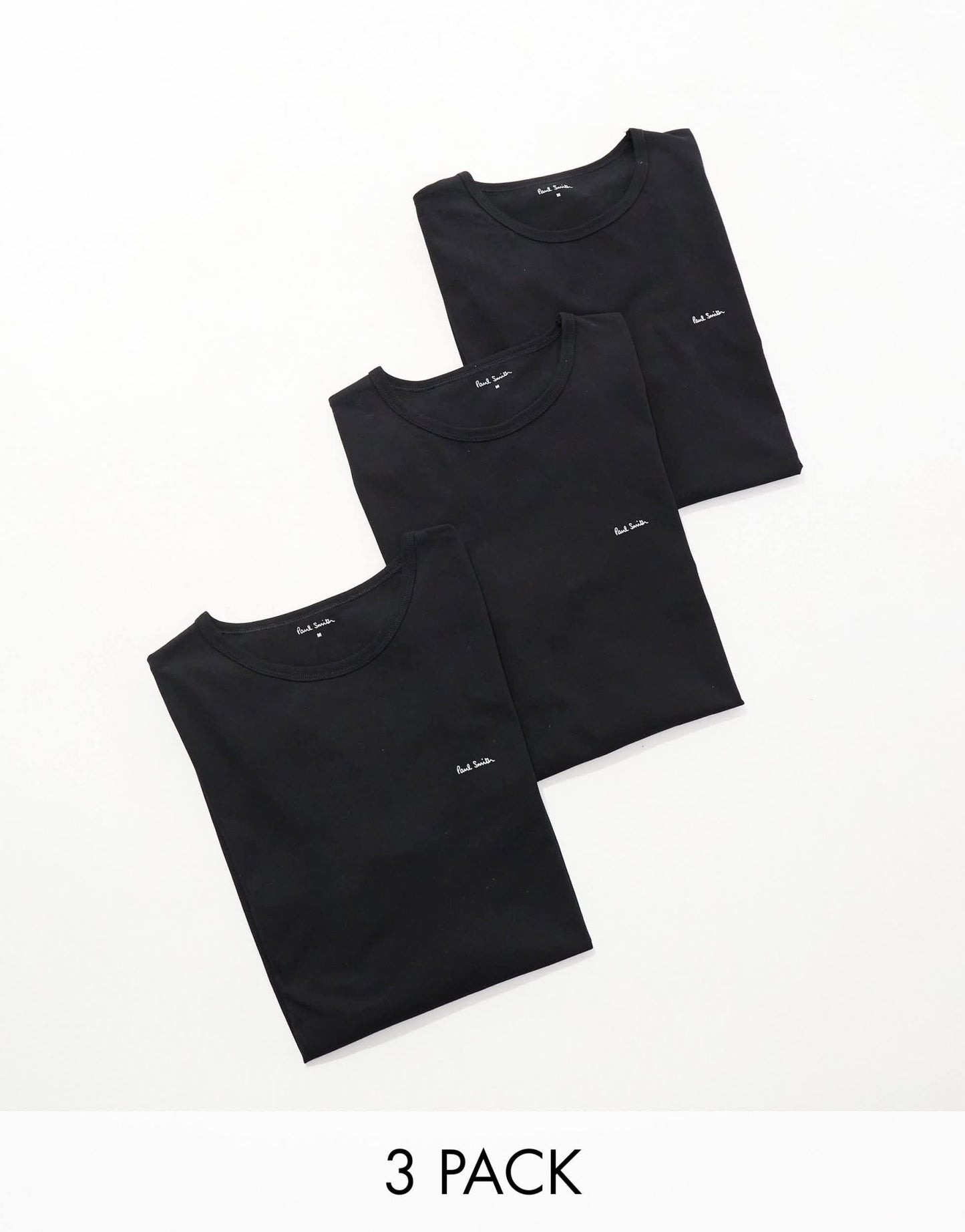 Paul Smith 3 pack loungewear t-shirts with logo in black - ASOS Sample Sale EU Store