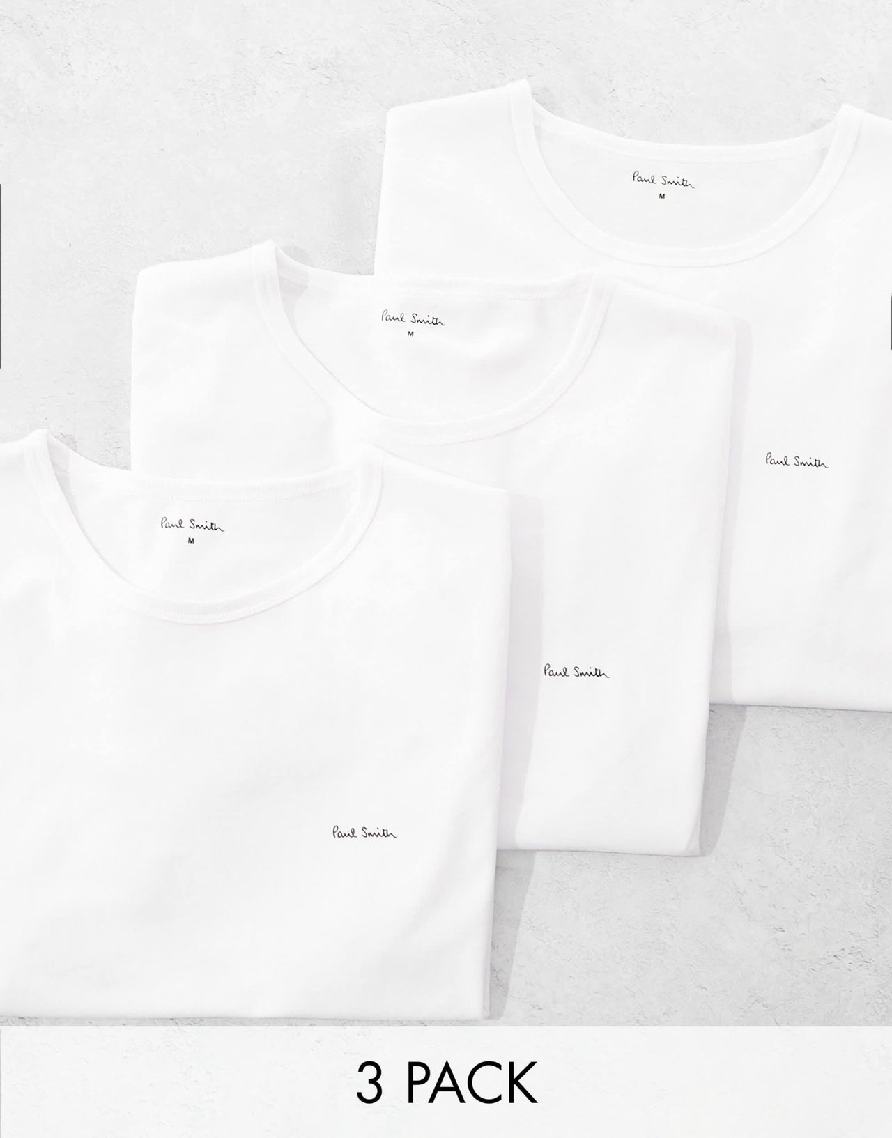 Paul Smith 3 pack loungewear t-shirts with logo in white - ASOS Sample Sale EU Store
