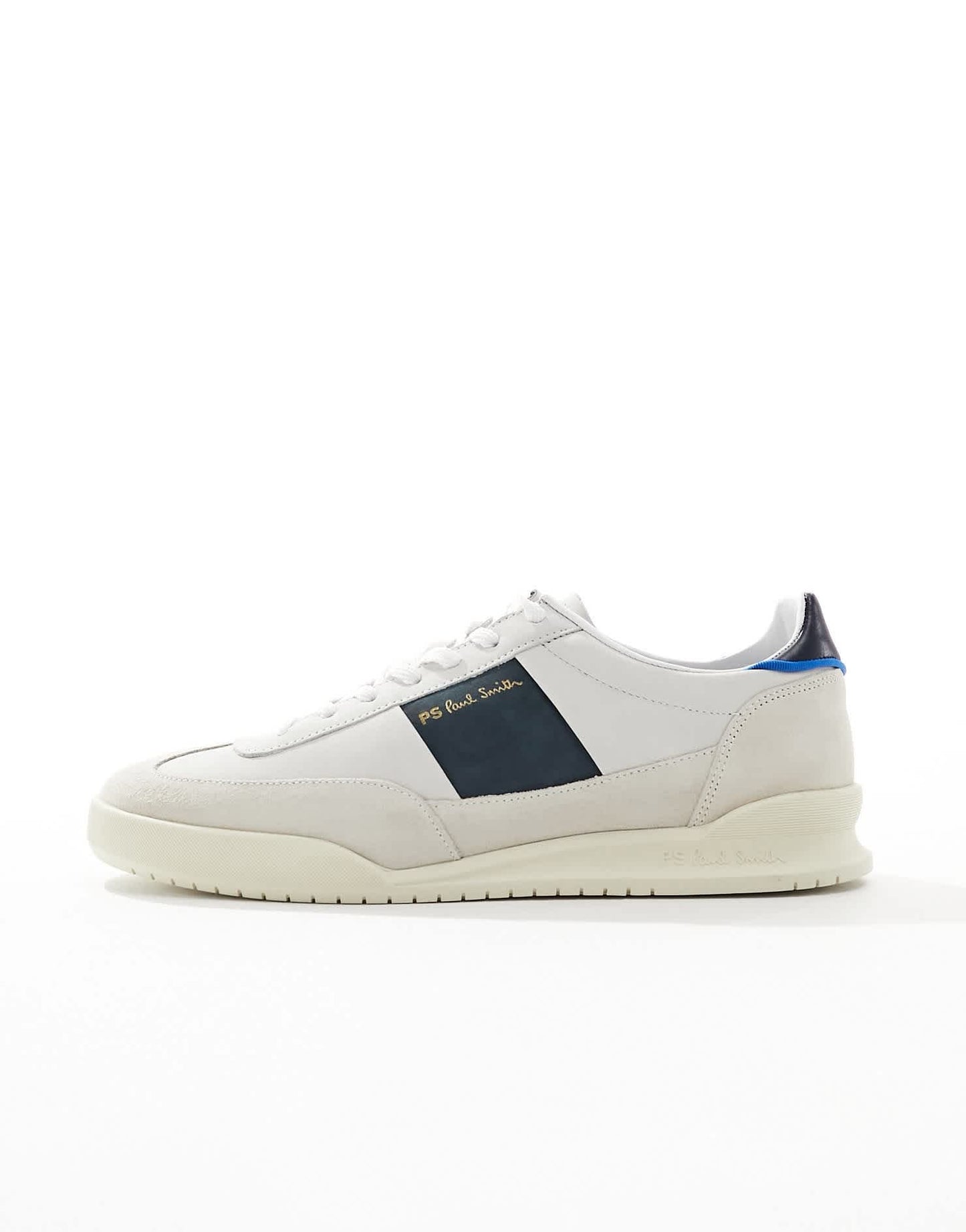 Paul Smith Dover suede mix trainer in white cream mix - ASOS Sample Sale EU Store